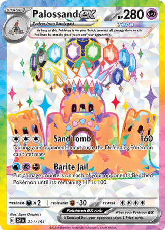 Pokemon TCG  Surging Sparks - Palossand EX-221/191