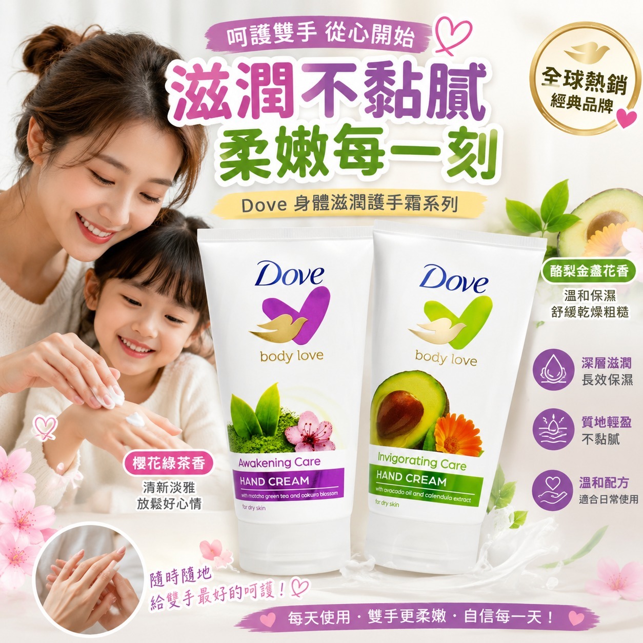 【預訂】Dove Body Love 護手霜系列 75ml