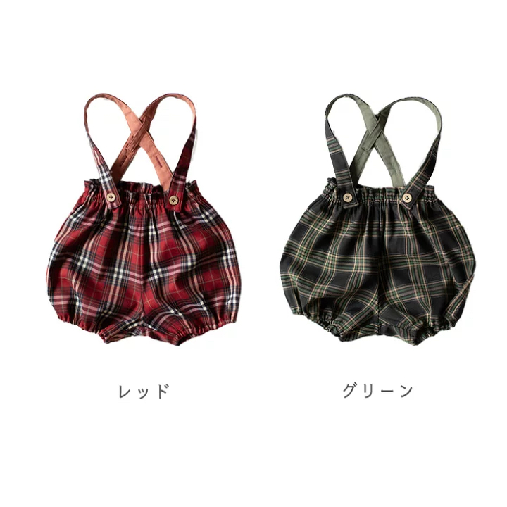 ･ᴗ･格子背帶褲