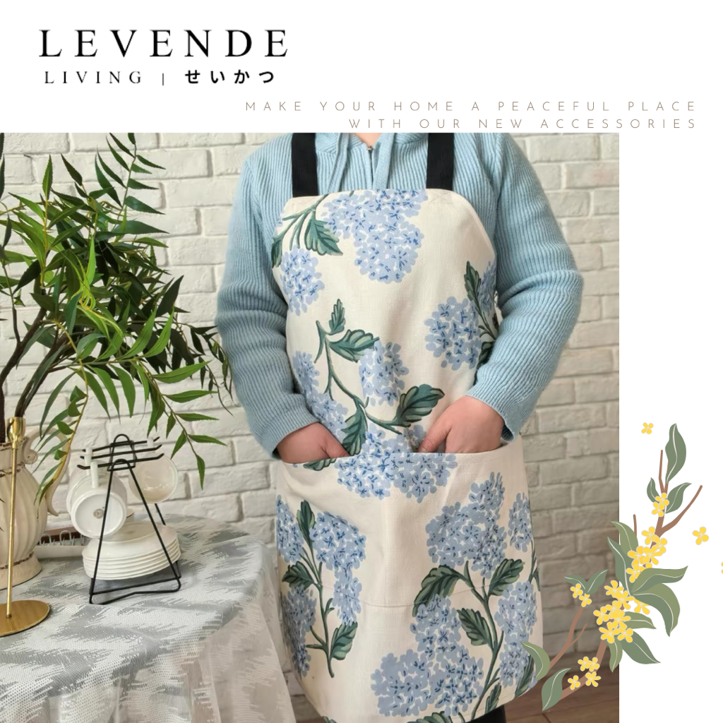 Levende北歐簡約繡球花圍裙