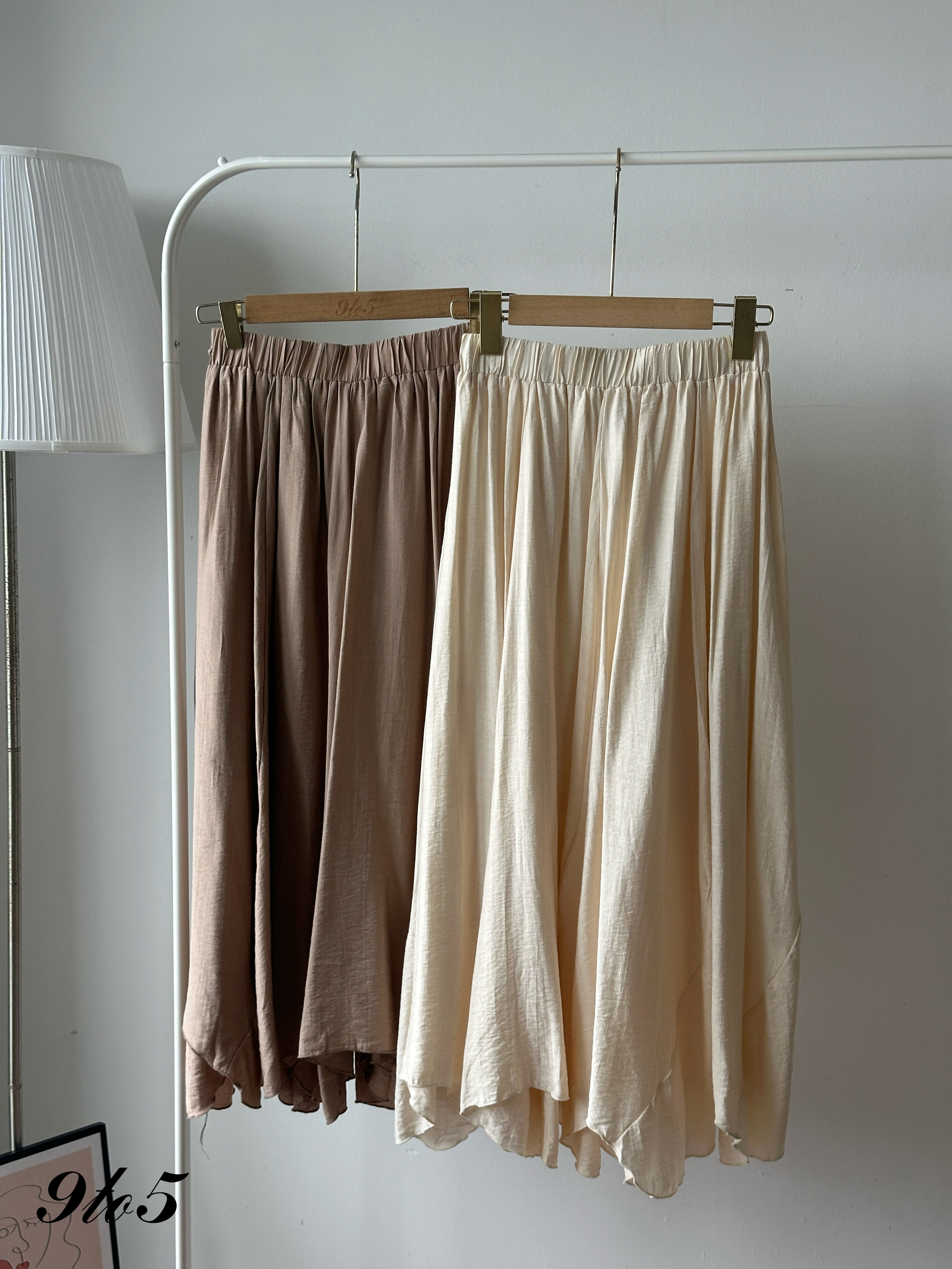 S1924 A Line Irregular Skirt - 4 Colors 