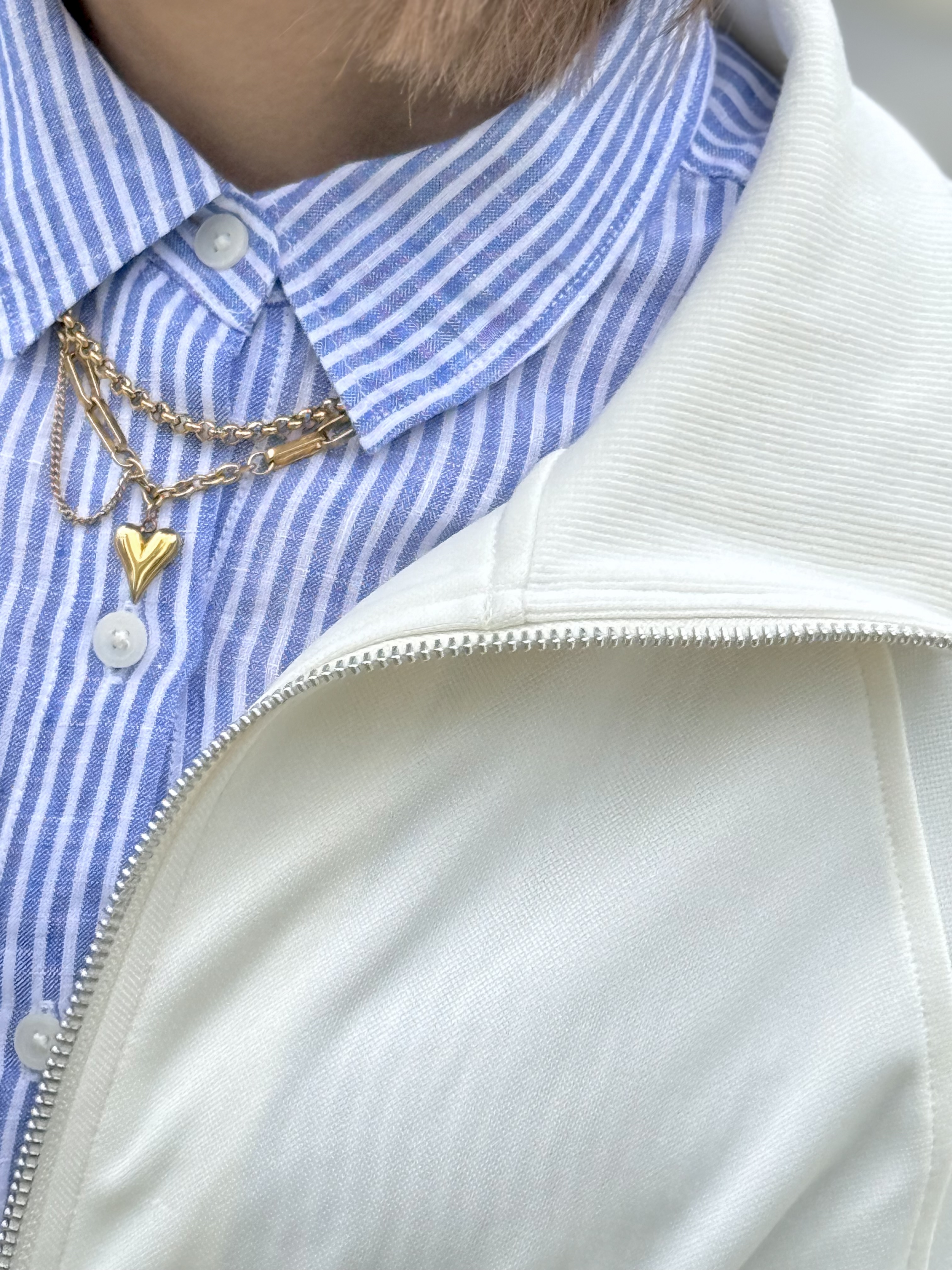 Gold circle chain stainless necklace