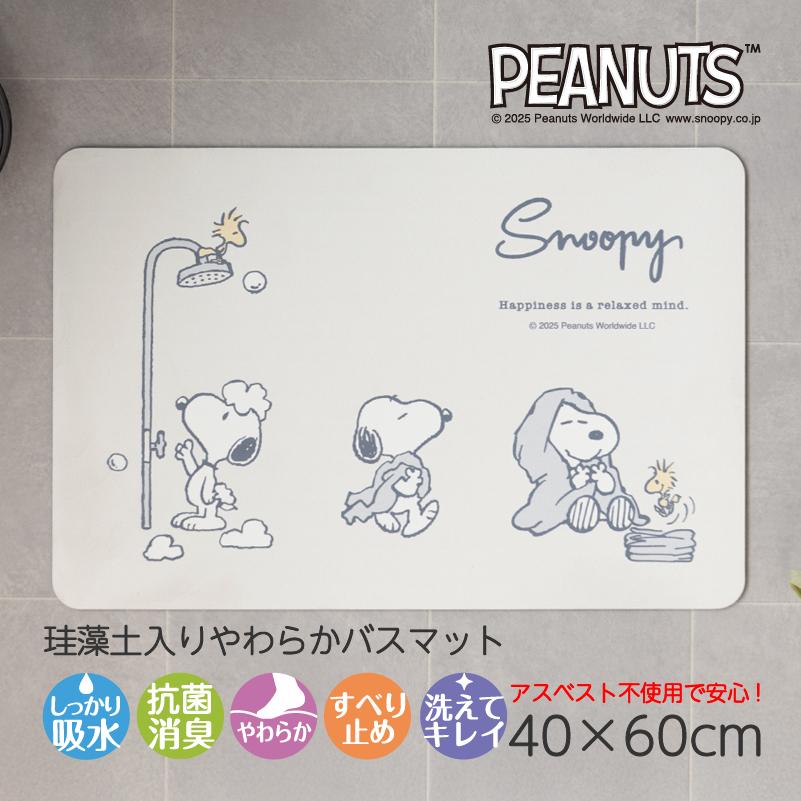 【現貨】🔥🔥【日本直送《SNOOPY》珪藻土軟質浴室地墊】