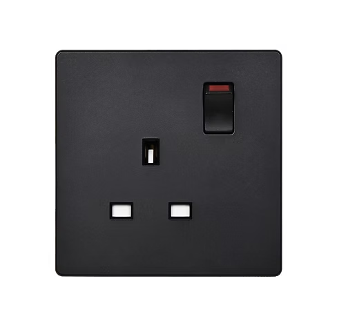 MK Aria 太空黑 13A單蘇有掣 插座