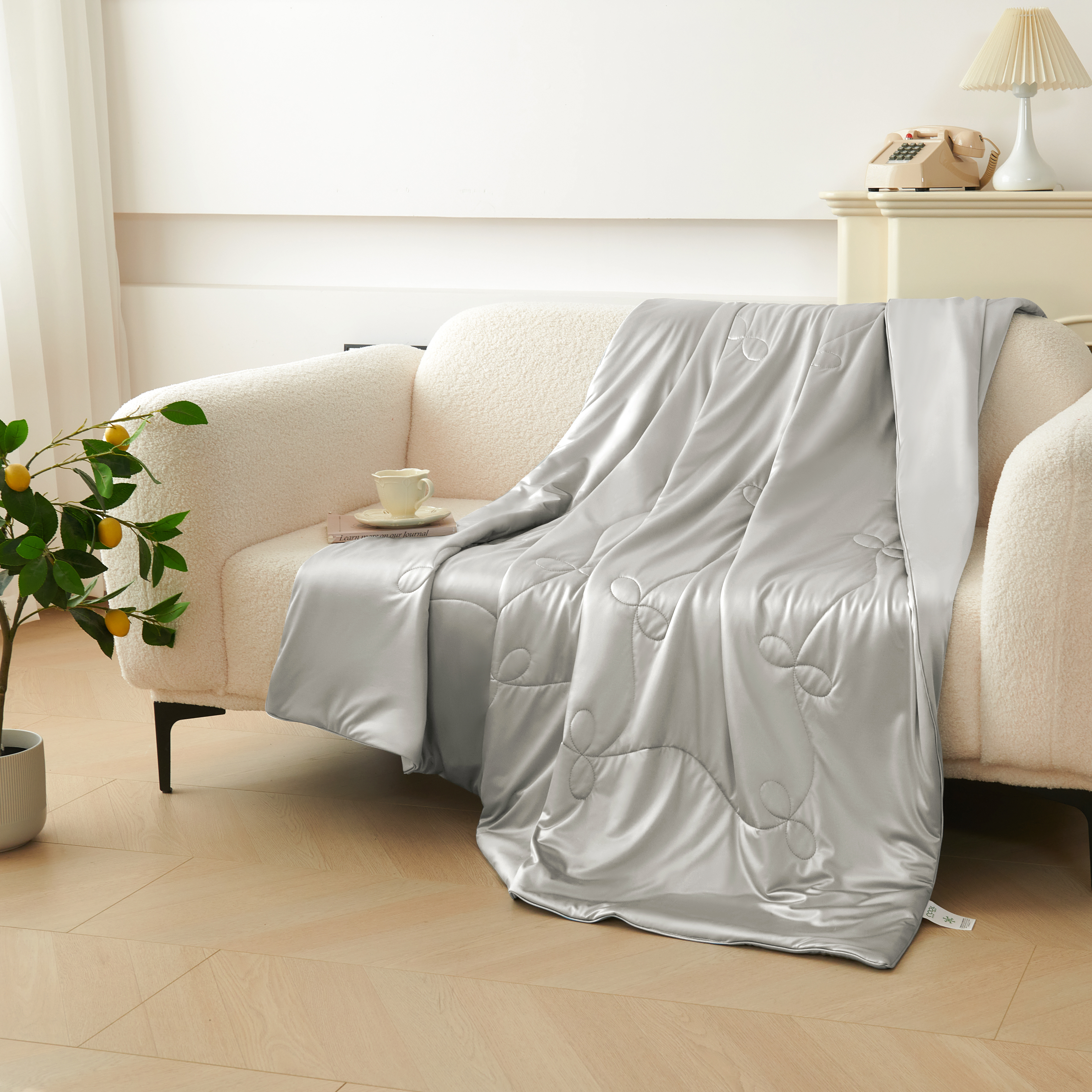 凉感水光棉 - 银灰