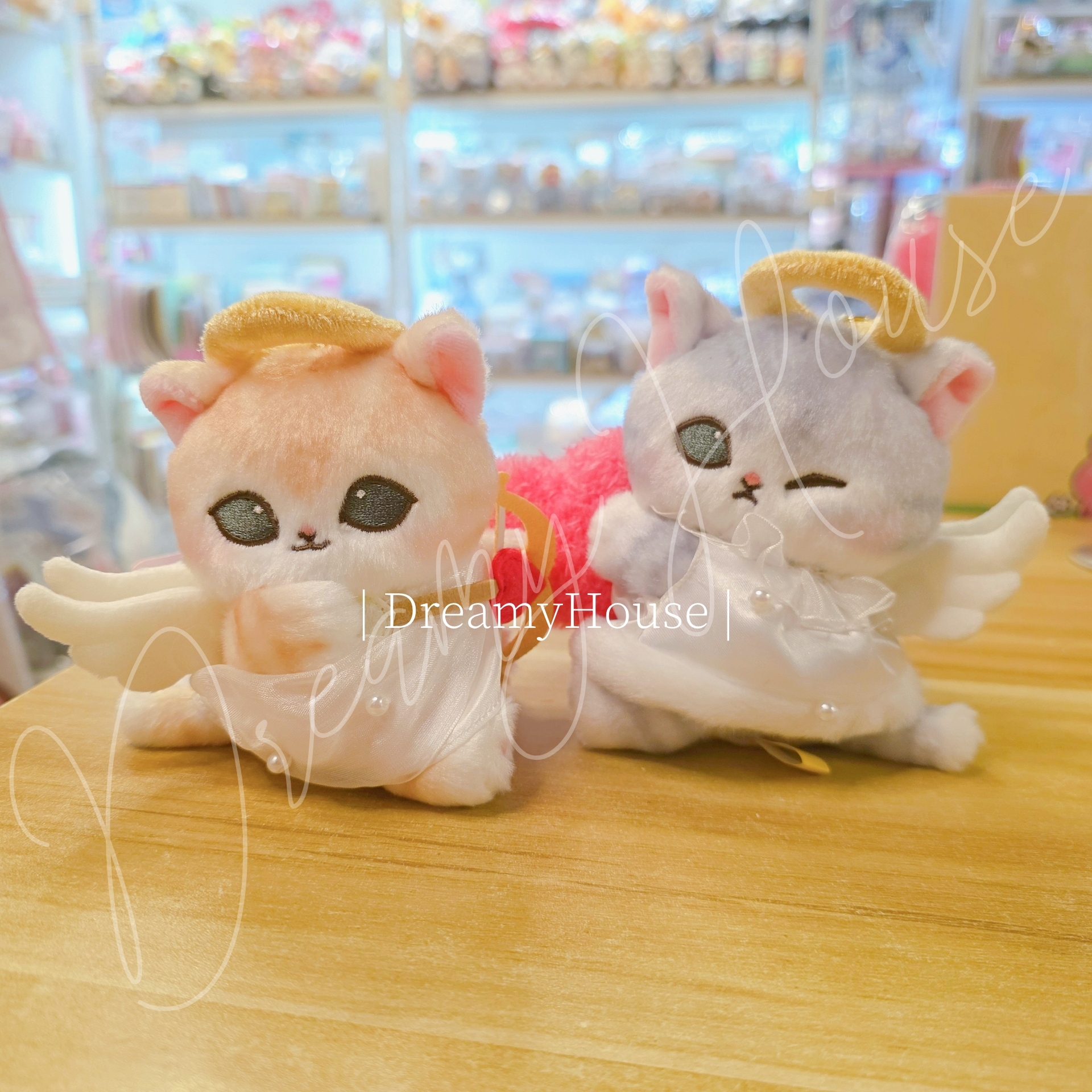 日本 Mofusand貓咪 鯊魚貓 mofumofu store 丘比特&天使 公仔吊飾