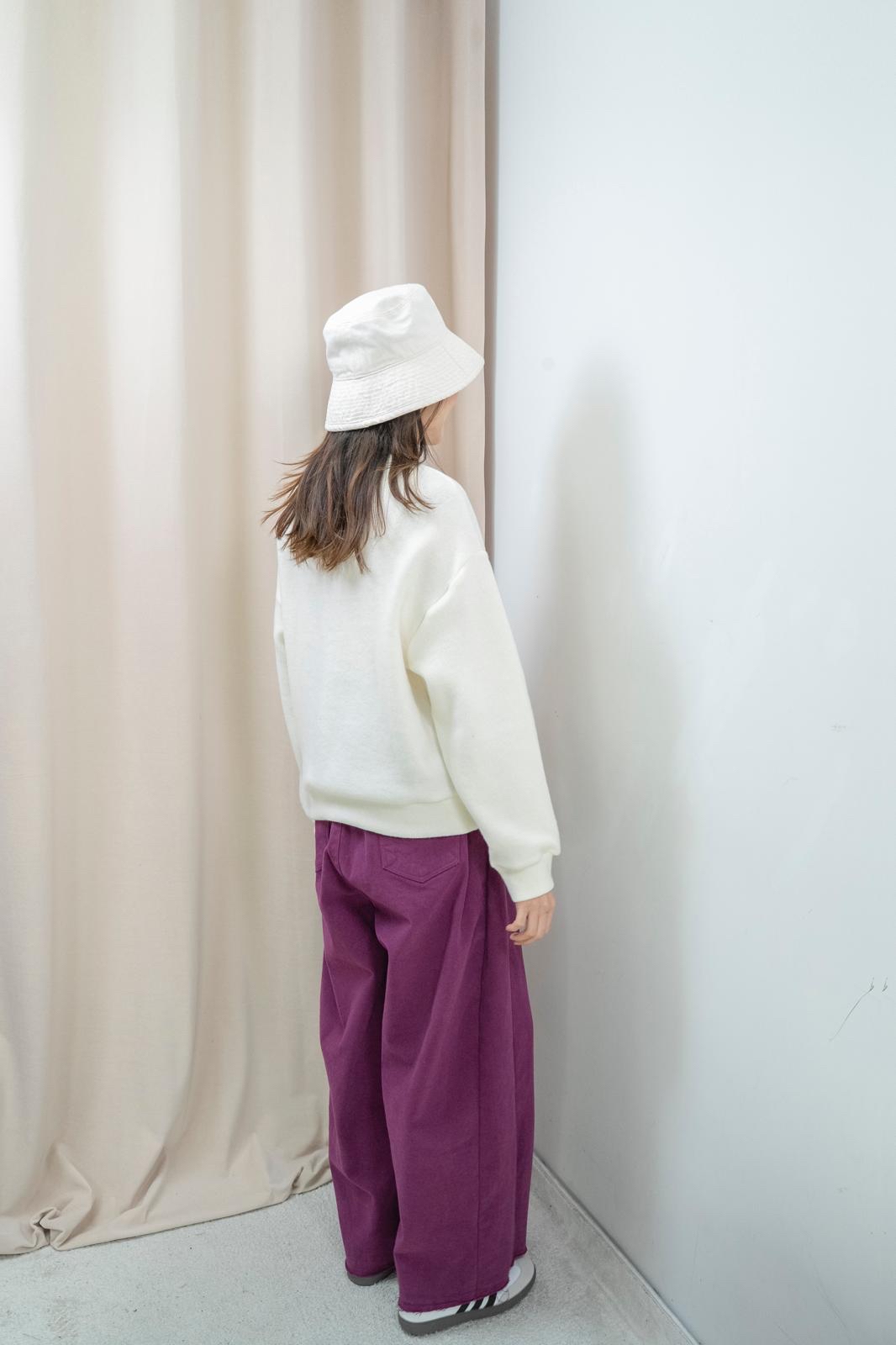 可機洗免燙軟糯文字上衣（奶白色）