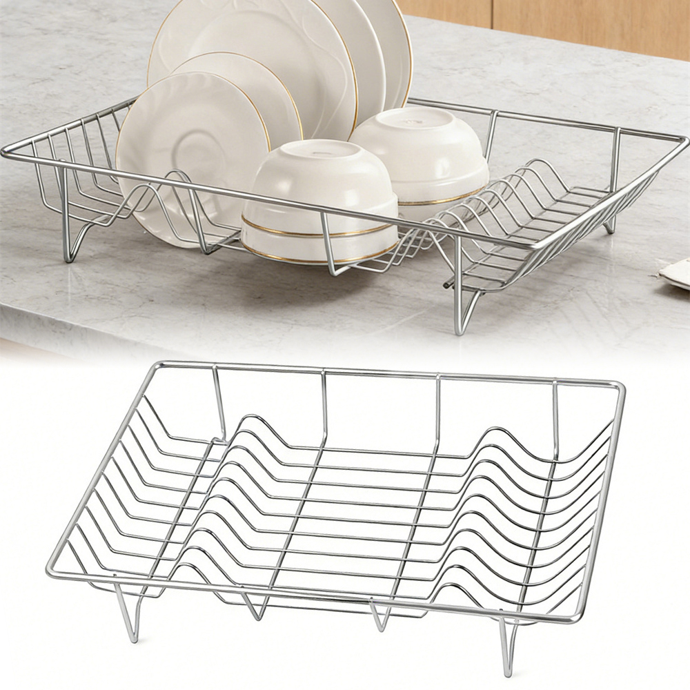 廚房瀝水雙拱碗架 銀色 UB0255