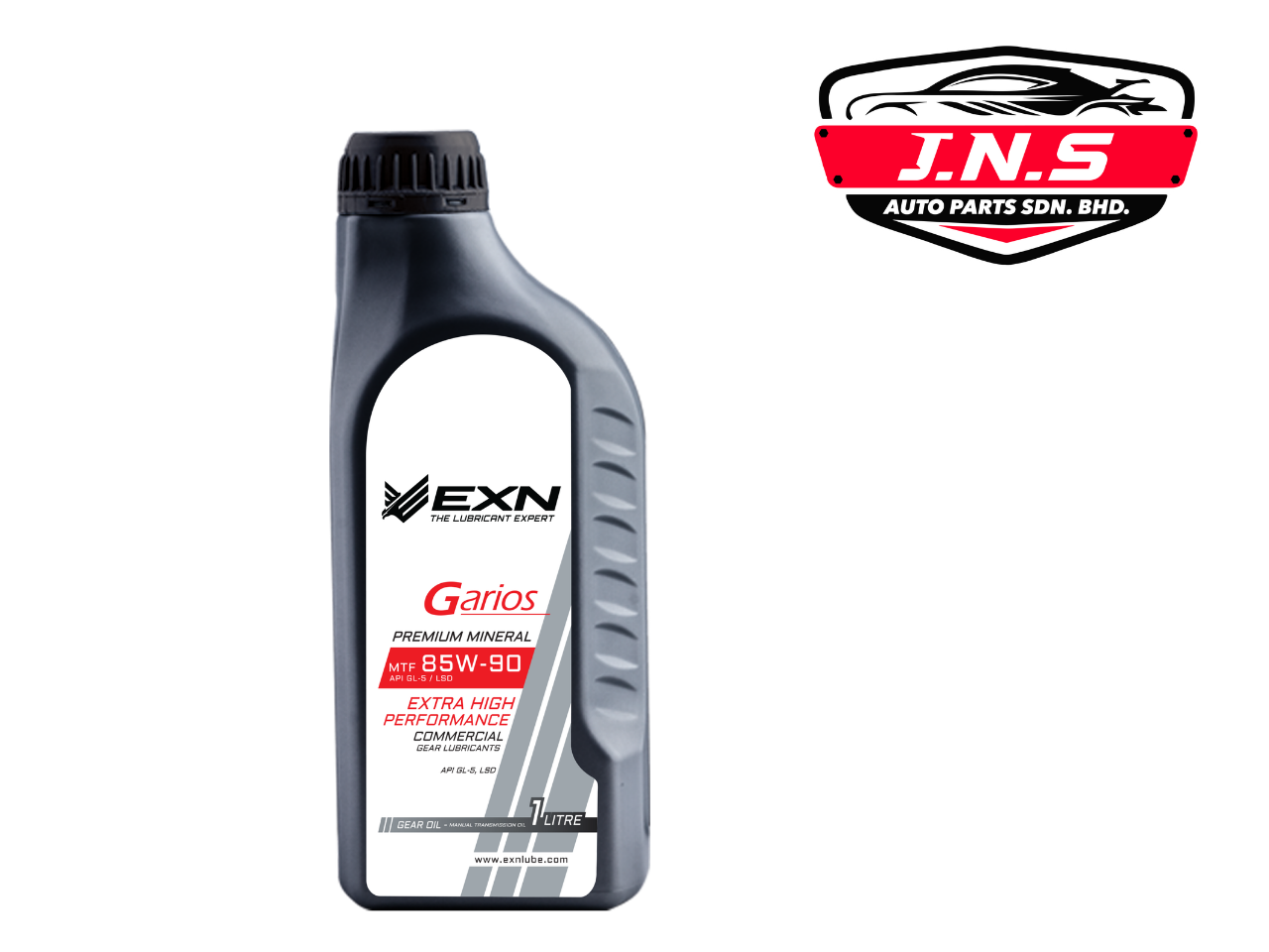 EXN Garios Premium Mineral MTF 85W-90 API GL-5/LSD Commercial Gear Oil 1L