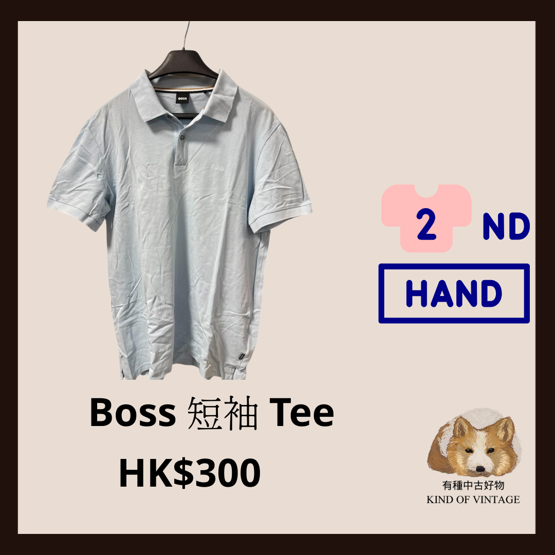 Boss 粉藍PoloTee