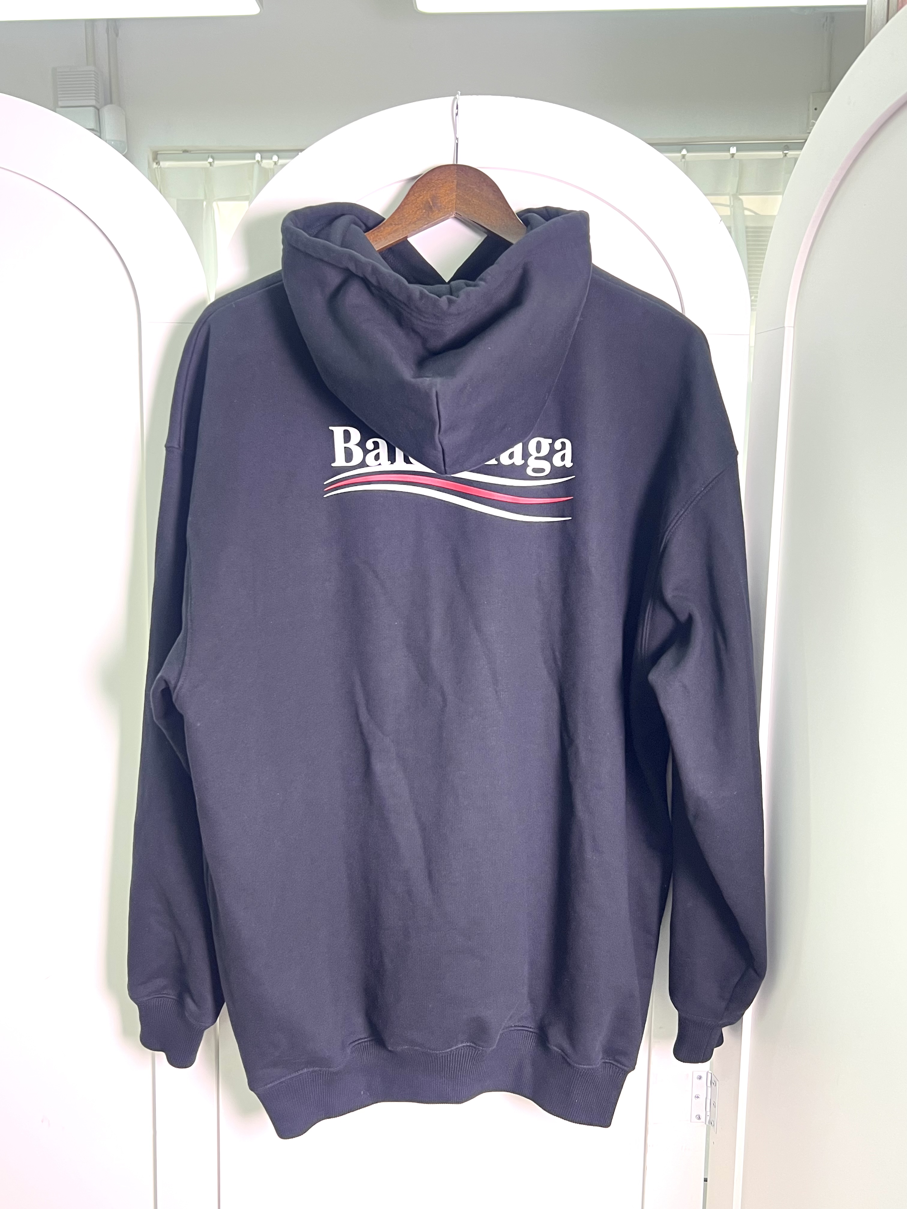 Pre-Owned BALENCIAGA Embroidered printed cotton-jersey hoodie / Product Code: 26040706