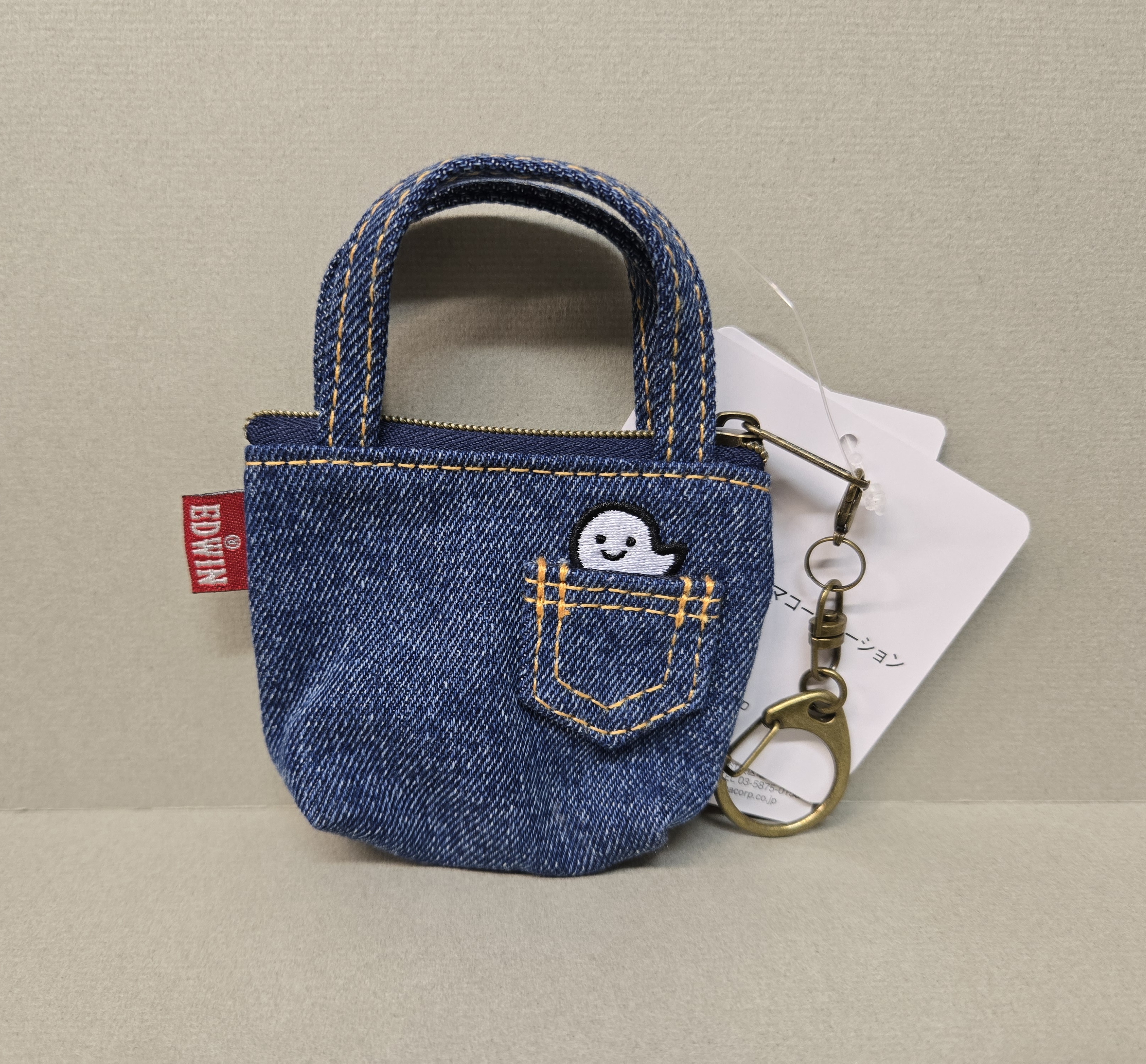 Pickles×Edwin 藍色刺繡蝌蚪袋仔掛飾