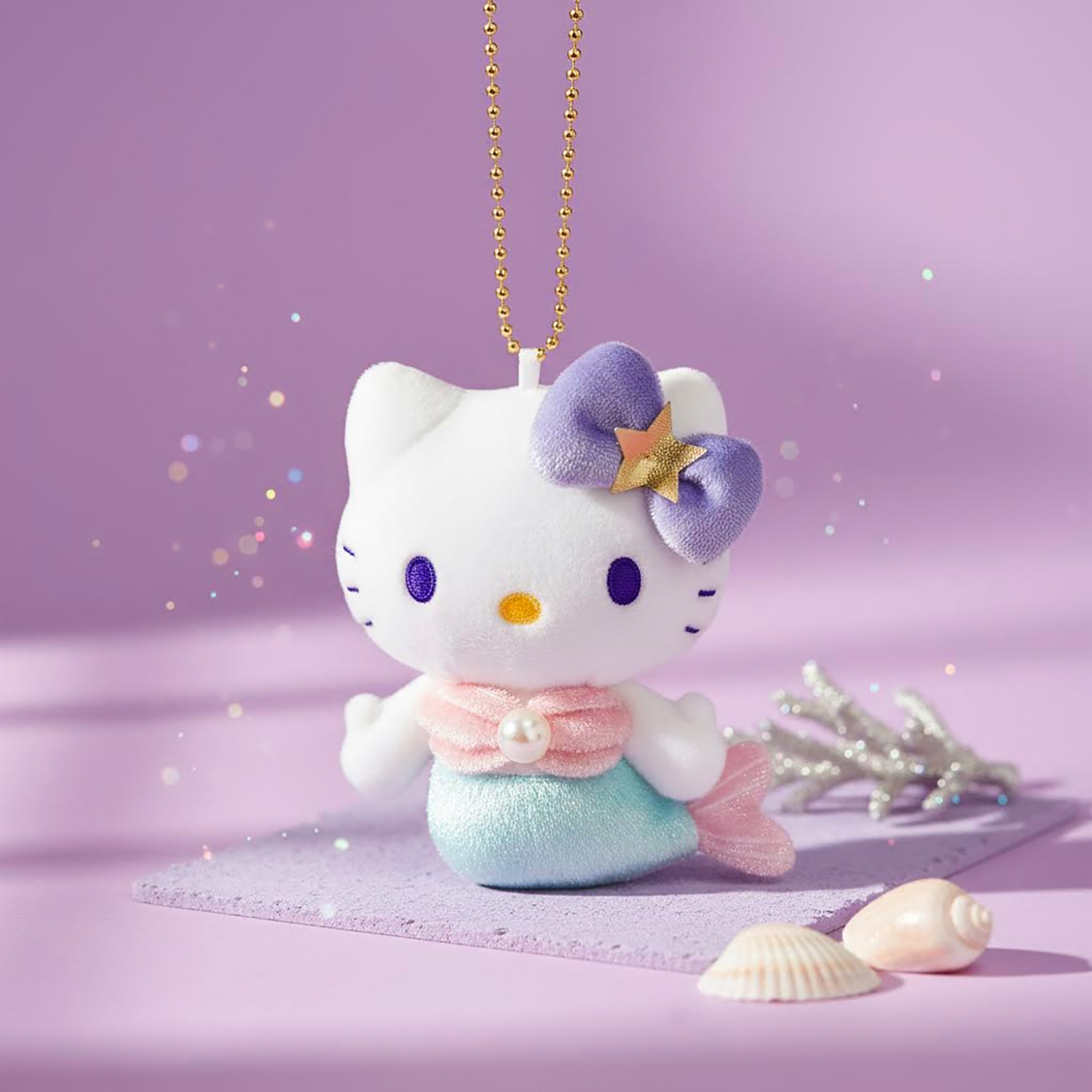 Sanrio - 50周年公仔掛飾 (薄荷色人魚Hello Kitty款)