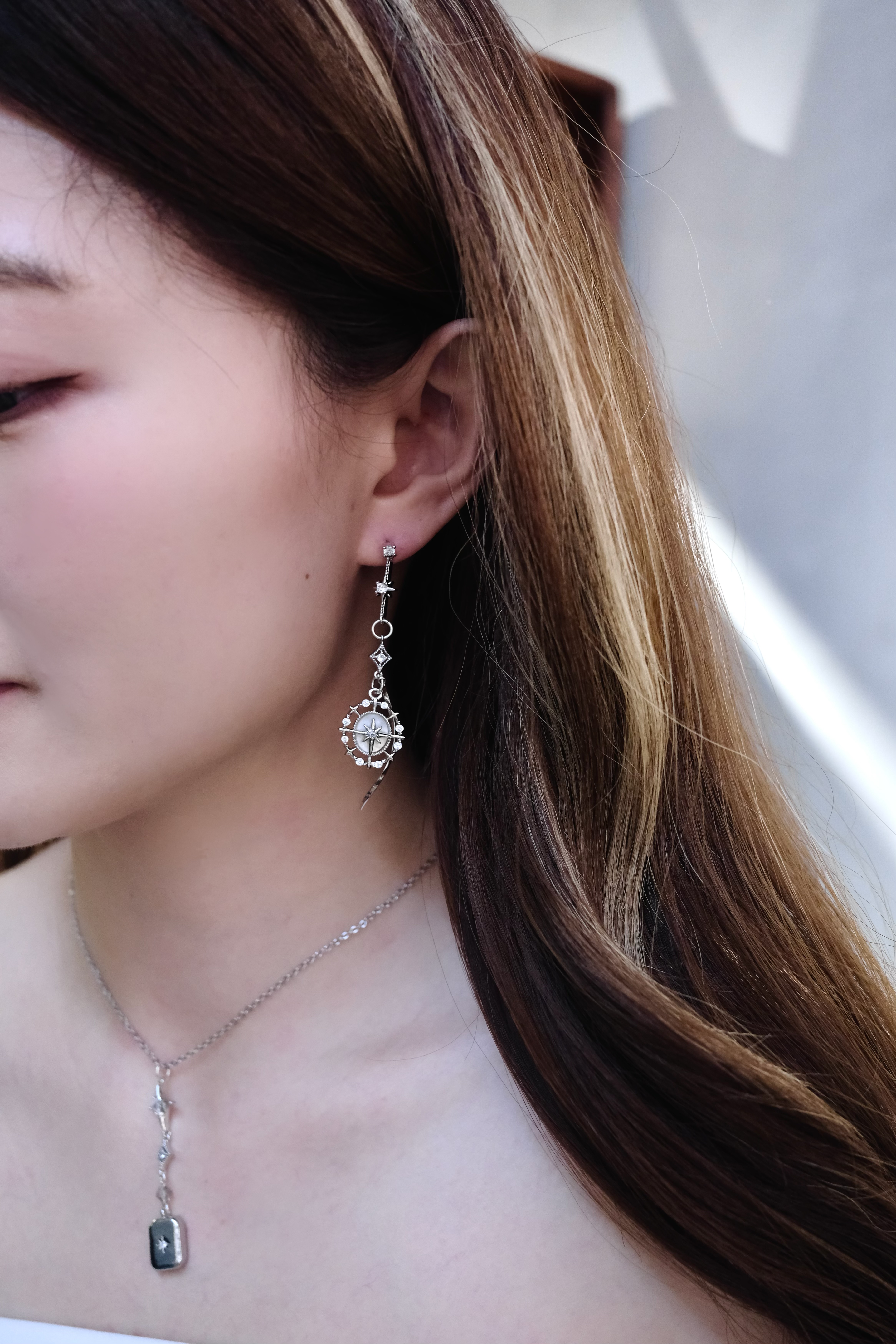 |組合裝| 貝殼幻光星耳環🐚+星光頸鍊✨