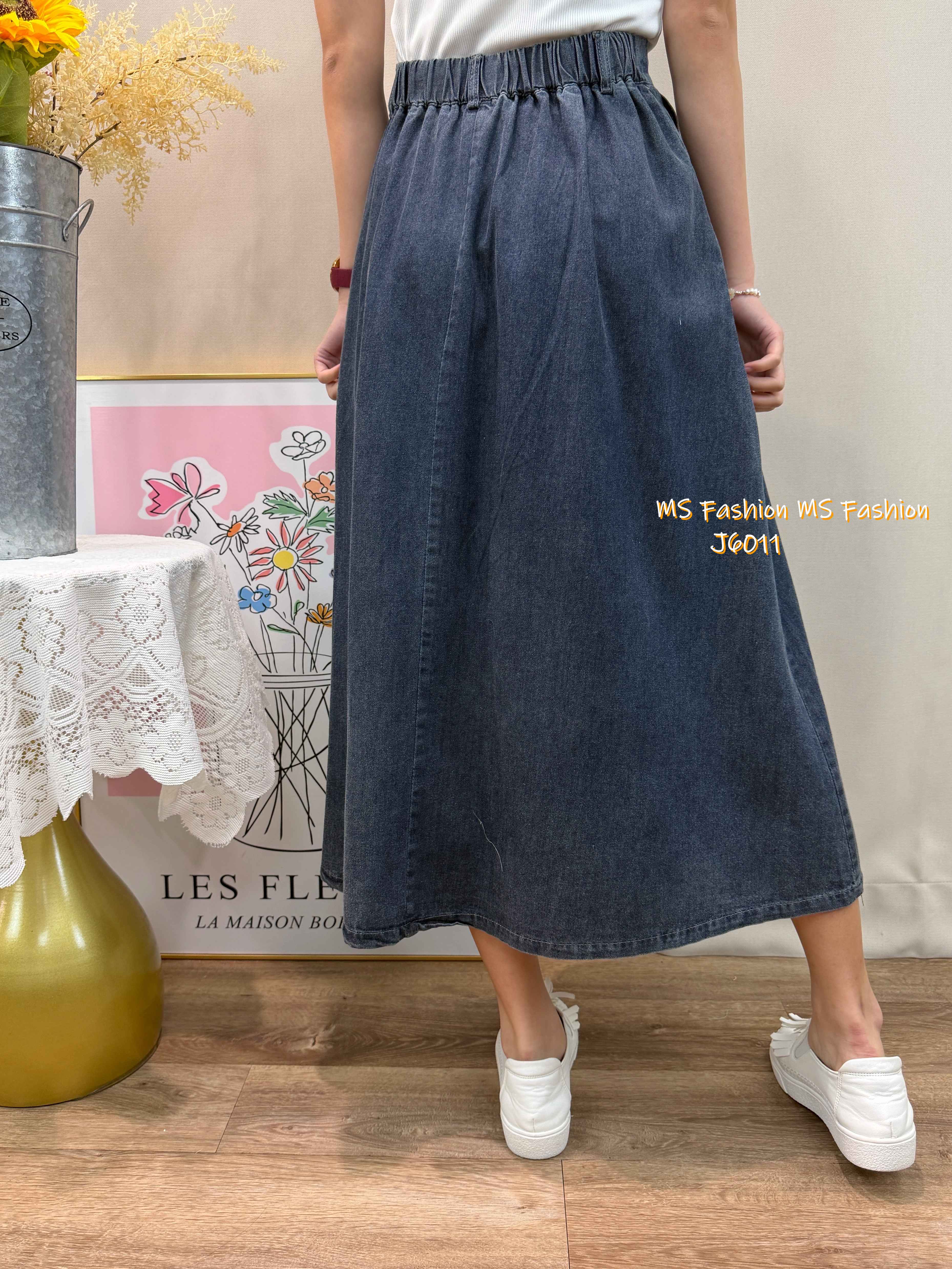 J6011 韓國🇰🇷中長款牛仔半裙