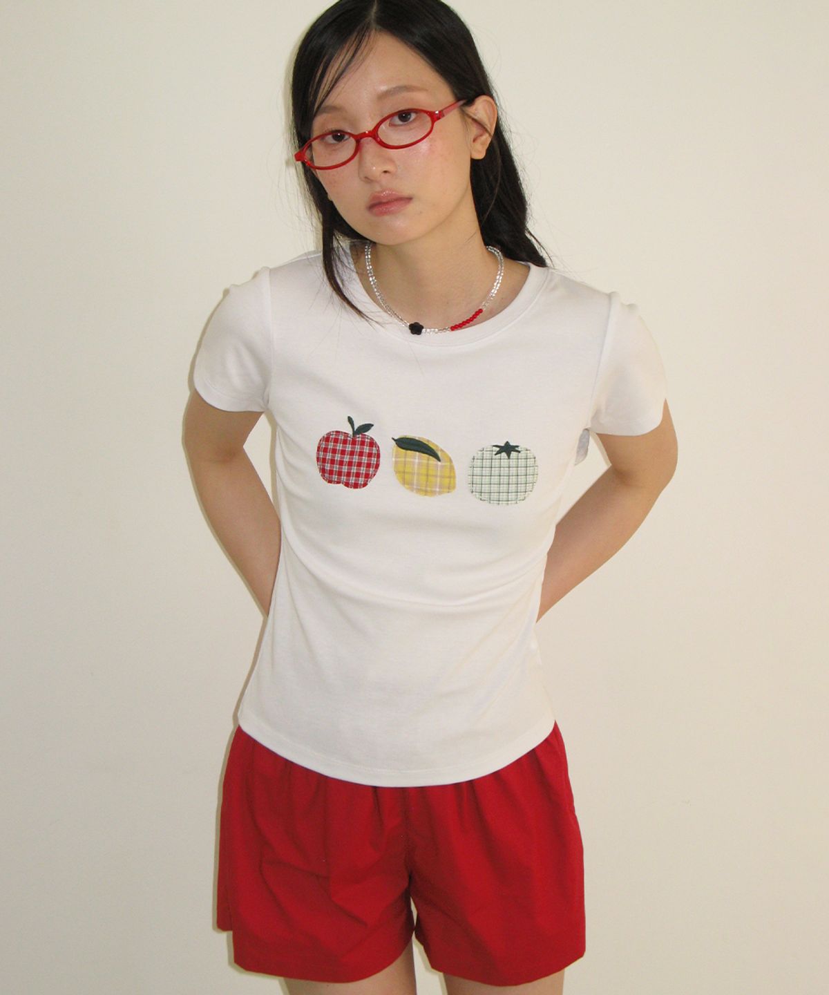 🇰🇷訂購｜ronron 26SS｜FRUIT APPLIQUE SHORT SLEEVE T SHIRT 2色 