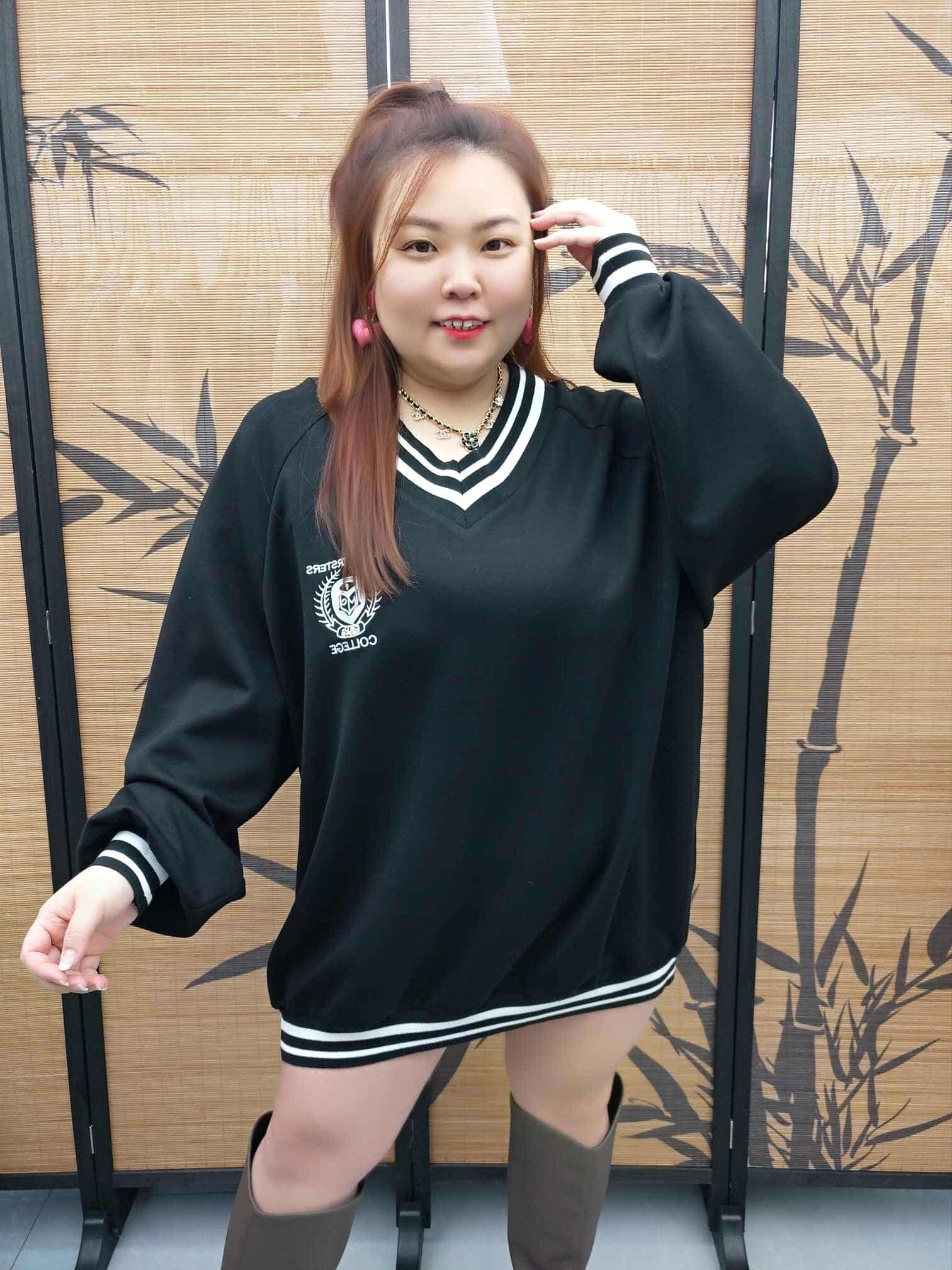 DDF05 6501 (C06) V领韩式学院风卫衣