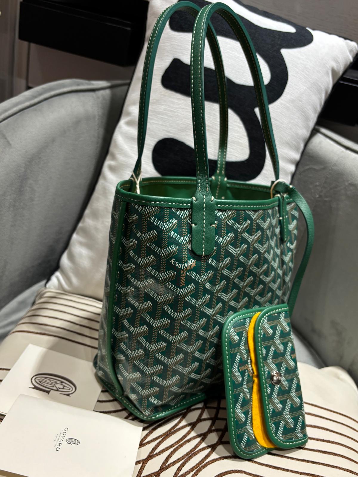 Goyard Anjou Mini Tote Bag VERT 100%Authentic, 99%new ☑️專門店收據☑️Pouch☑️Dust bag