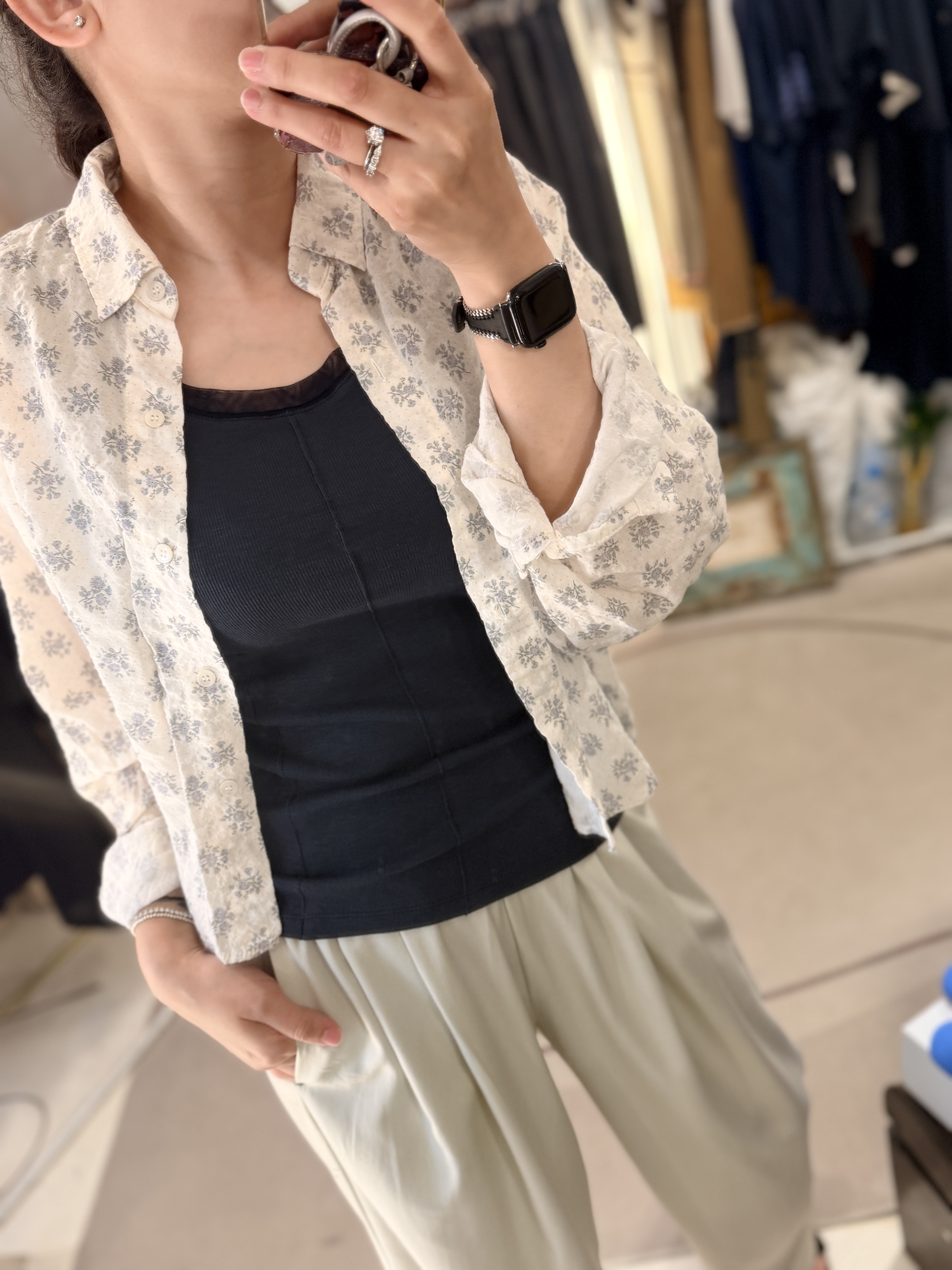 Lavender cotton shirt