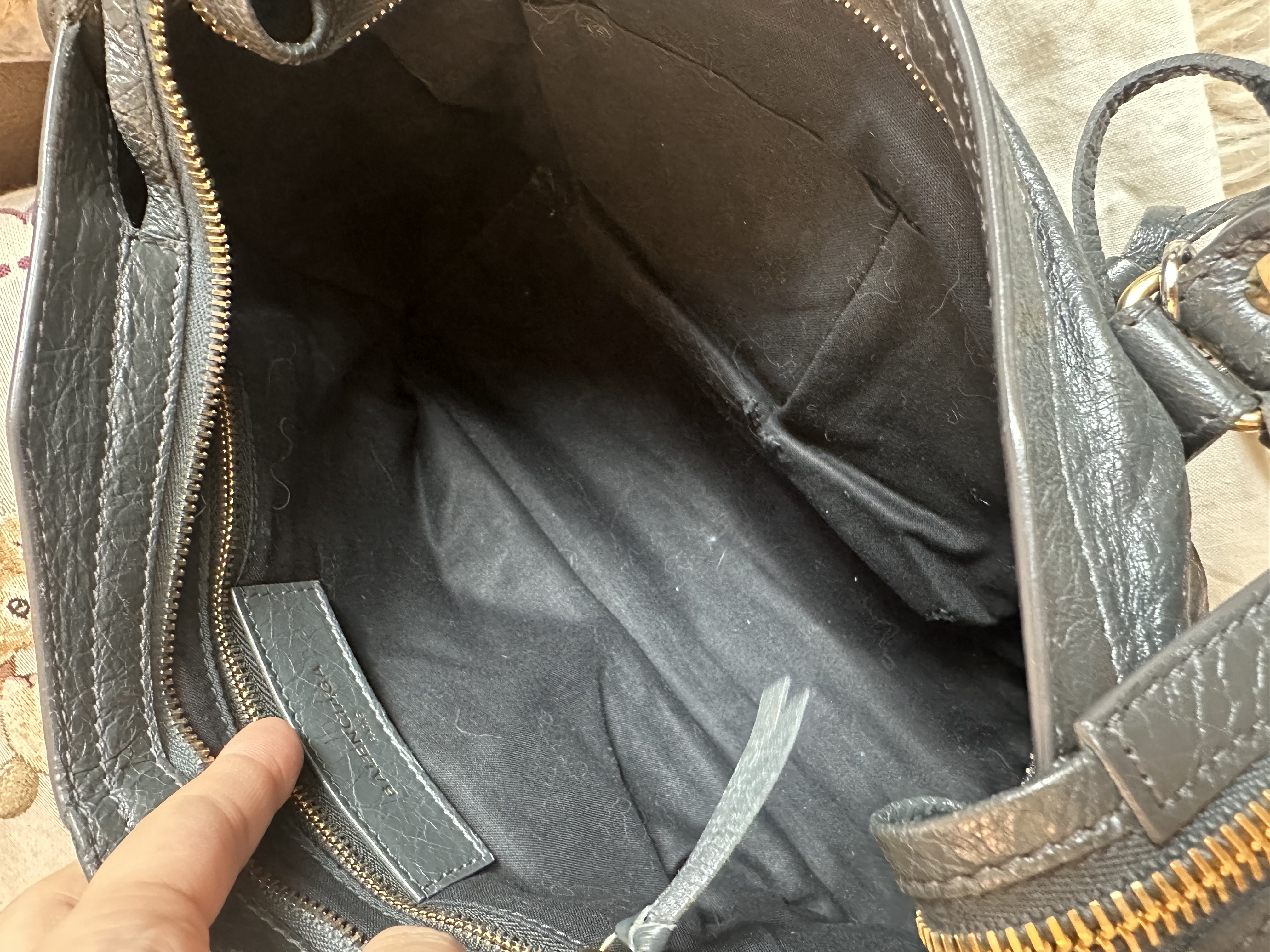 balenciaga dark grey city ghw 