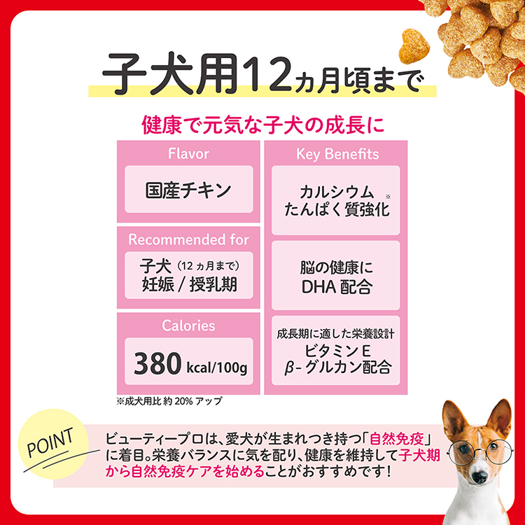 Beauty Pro 幼犬配方狗糧，支持免疫力，含 L-137，2.5  Kg
