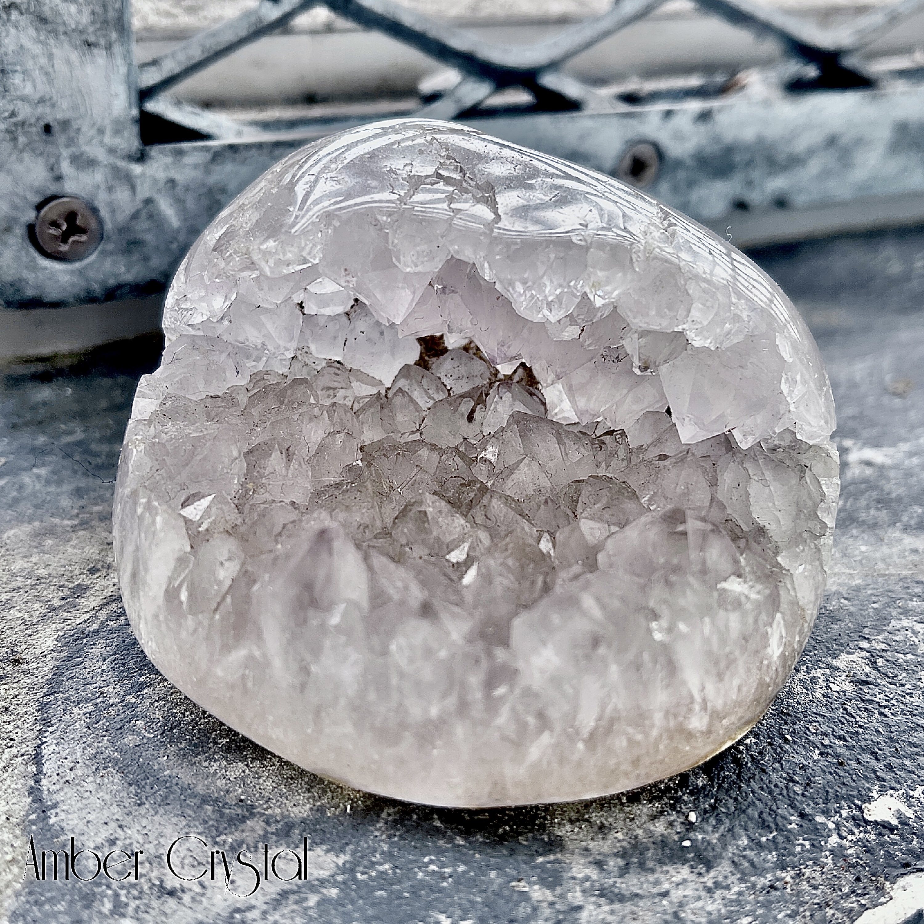 白水晶開口笑  White Quartz Crystal Cluster