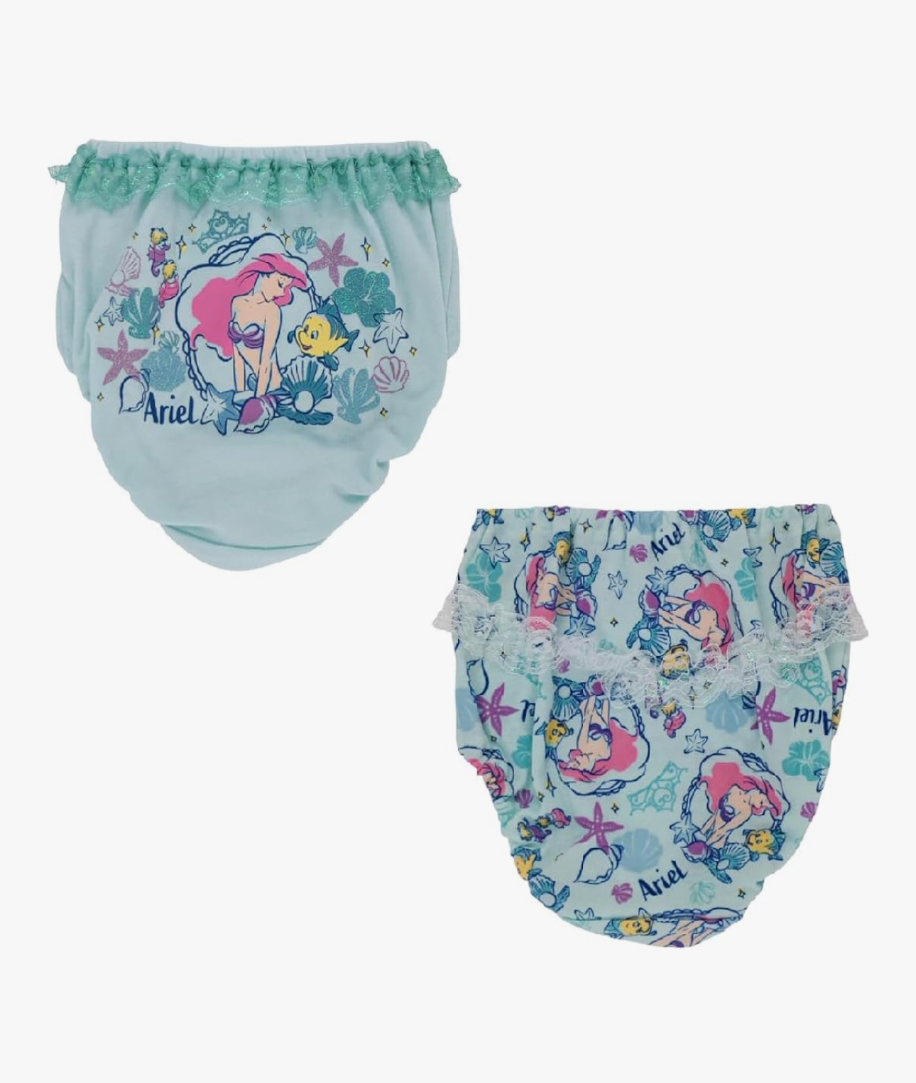 🇯🇵預訂 日本直送🇯🇵美人魚人物滿印絲帶蕾絲女童內褲兩件套裝