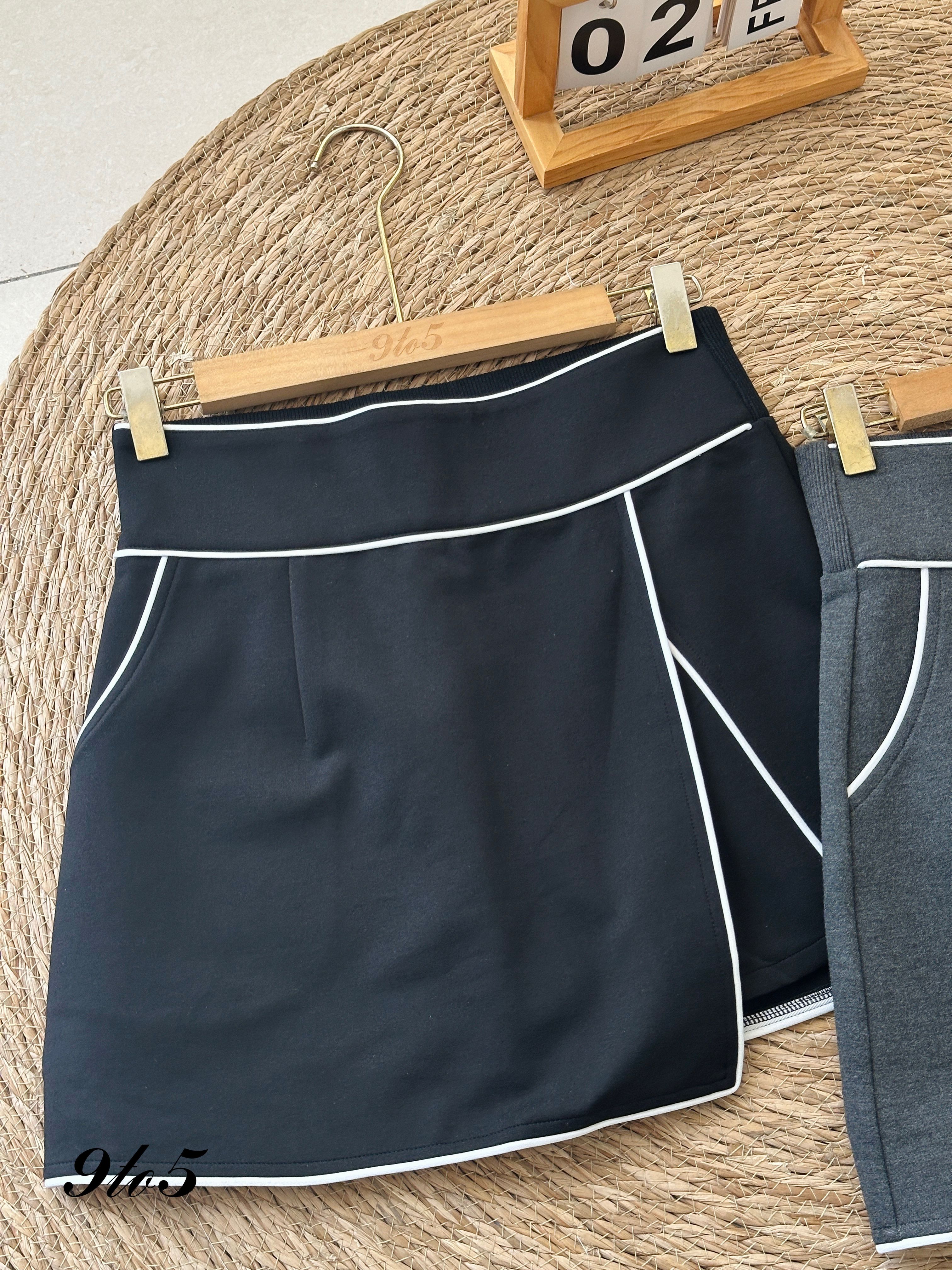 S1779 Split Mini Skirt - 3 Colors