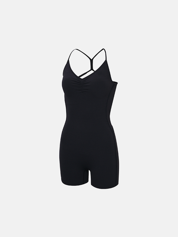 預購_Slim-line Shirred Romper by Grandeline