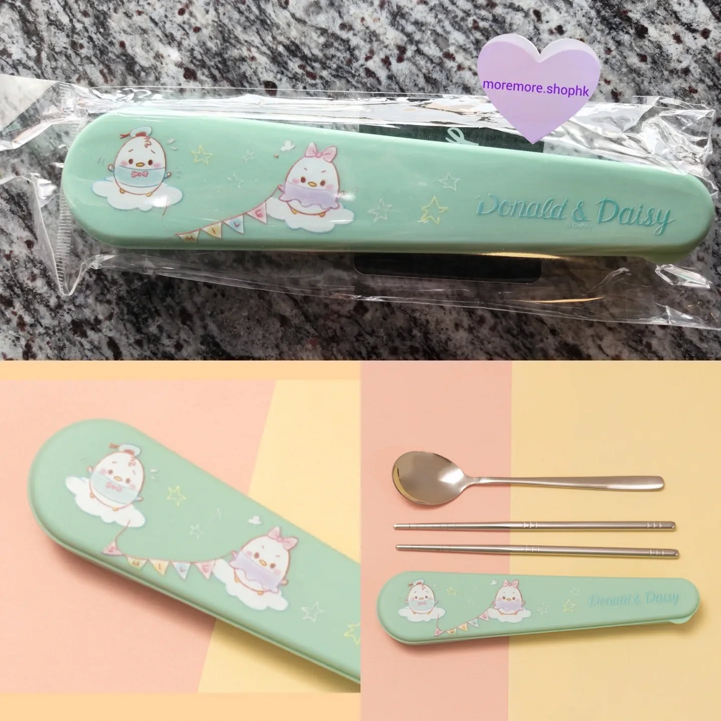 現貨💜正版💜唐老鴨 304不鏽鋼餐具set😃