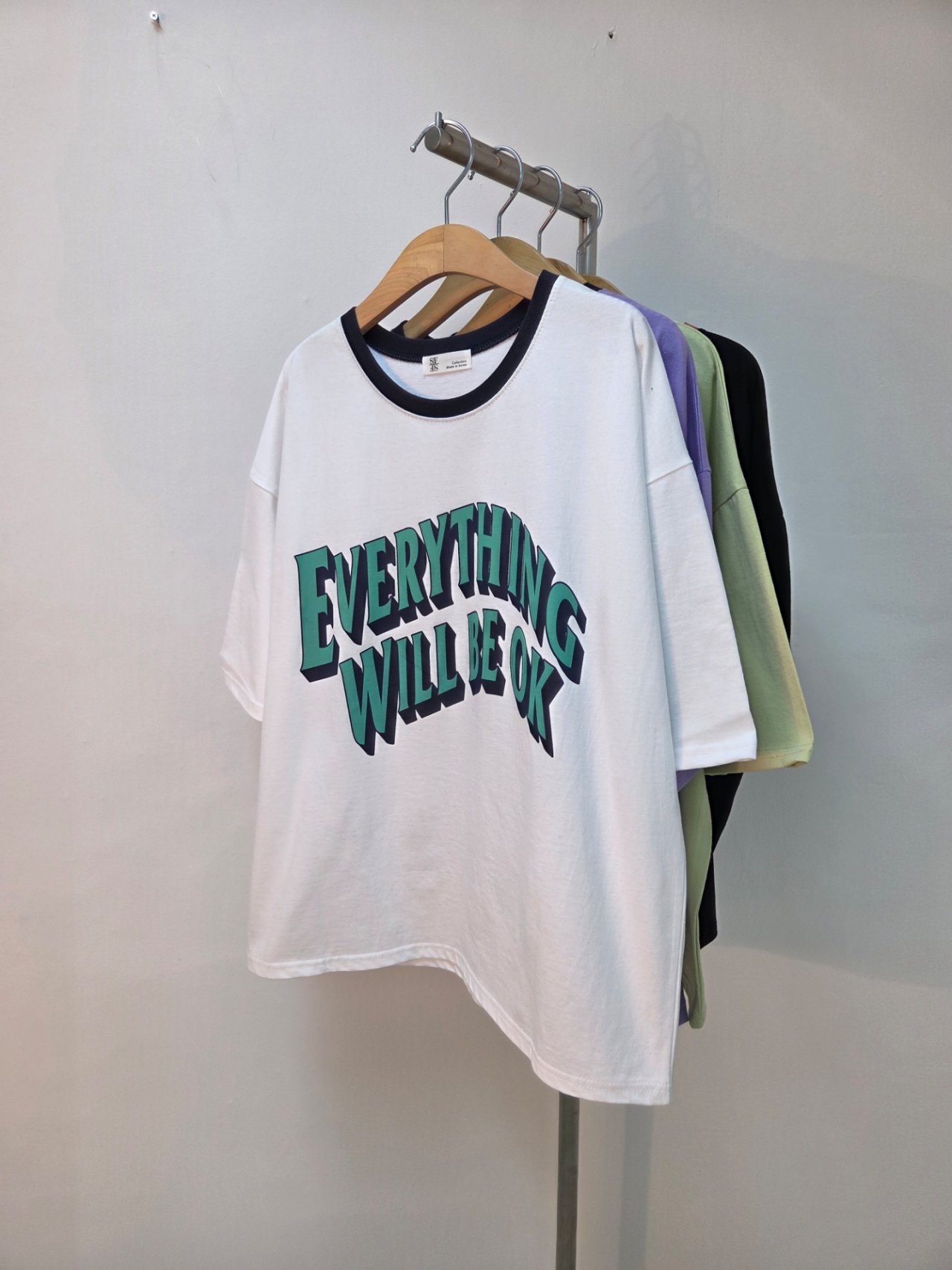 🇰🇷K5581 cotton印字短袖tee