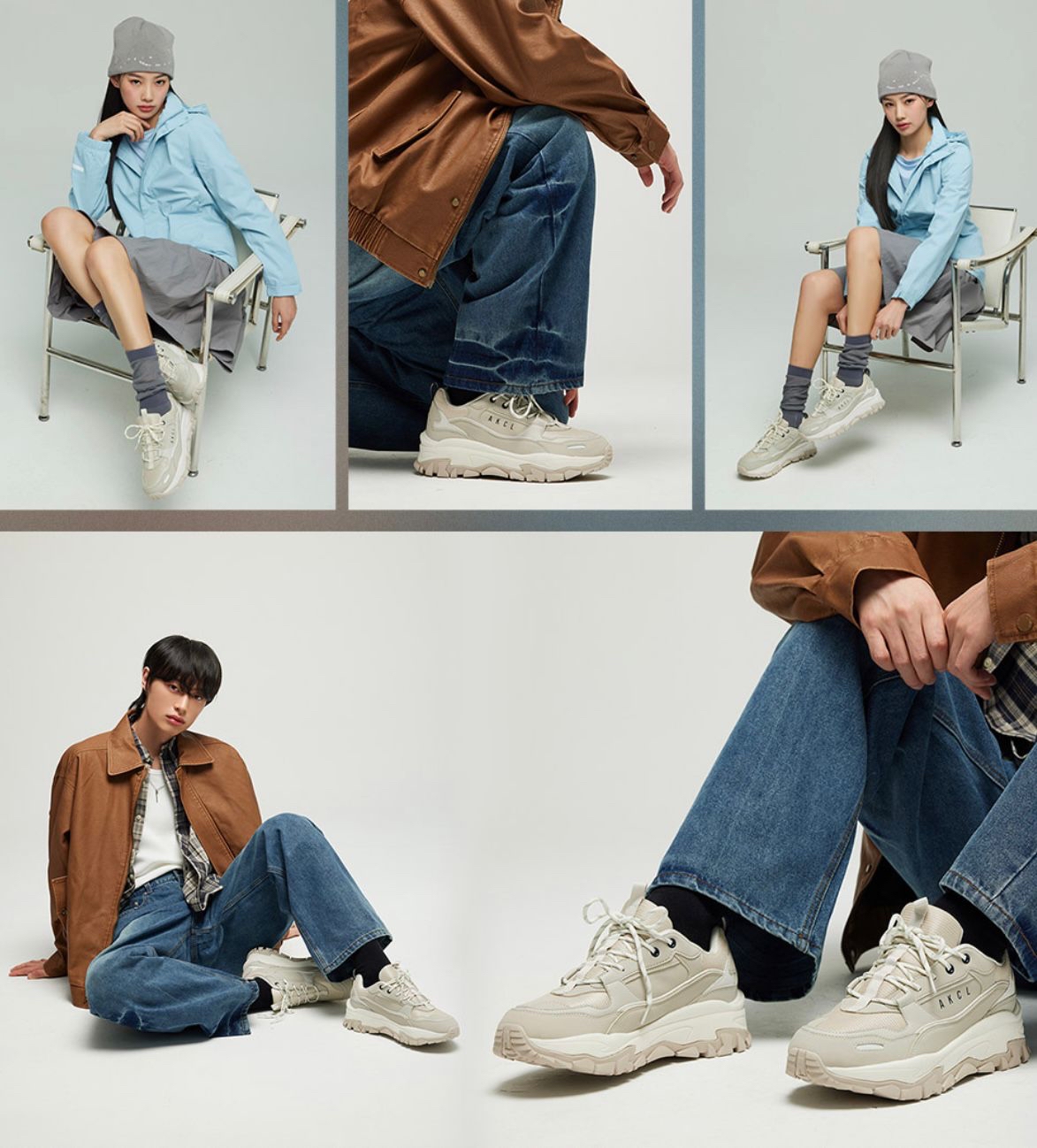 🇰🇷韓國Akiii Classic Urban Tracker波鞋 (淺米色)