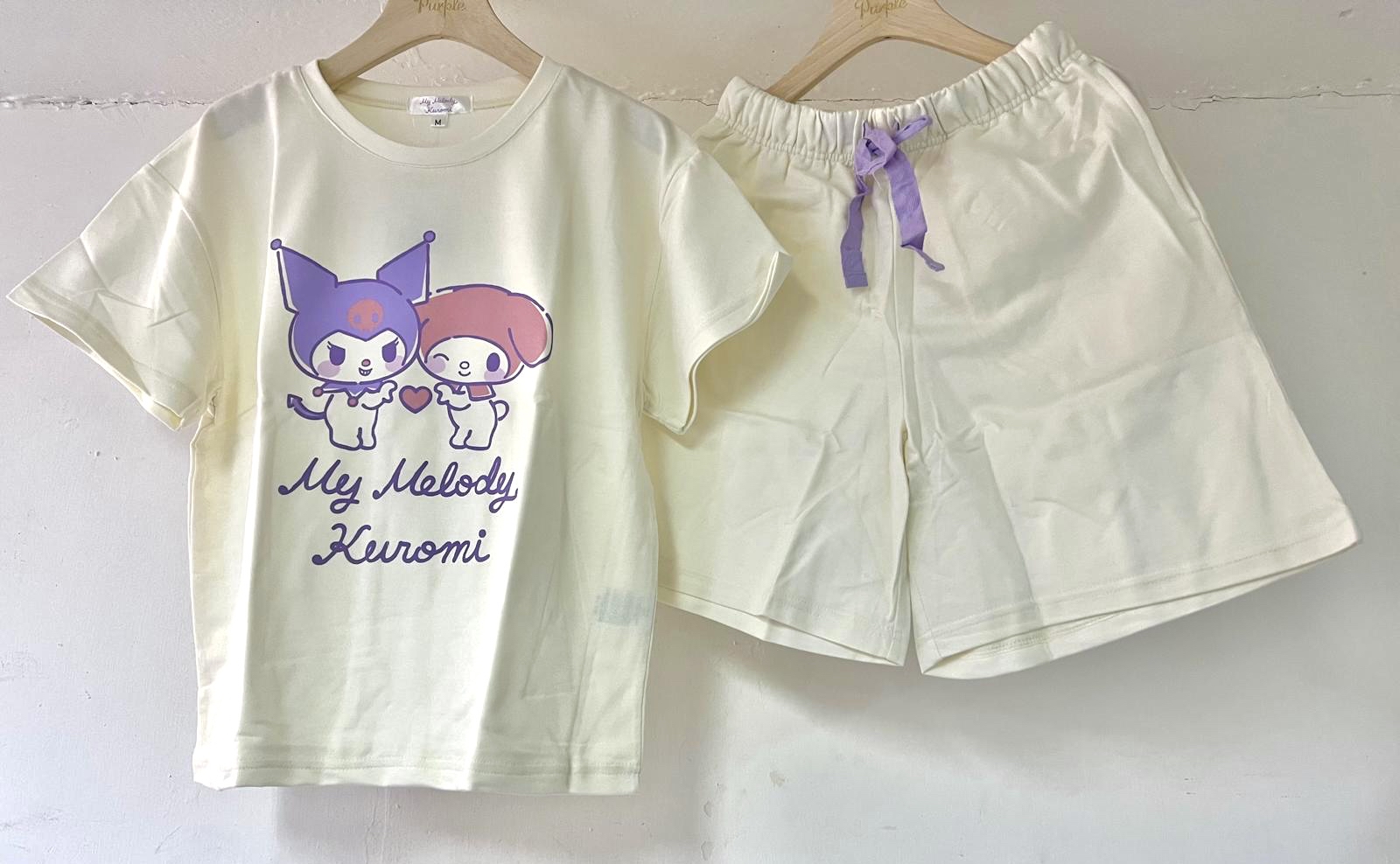 🎌日本直送🎌Kuromi x Melody 短衫短褲 家居服套裝