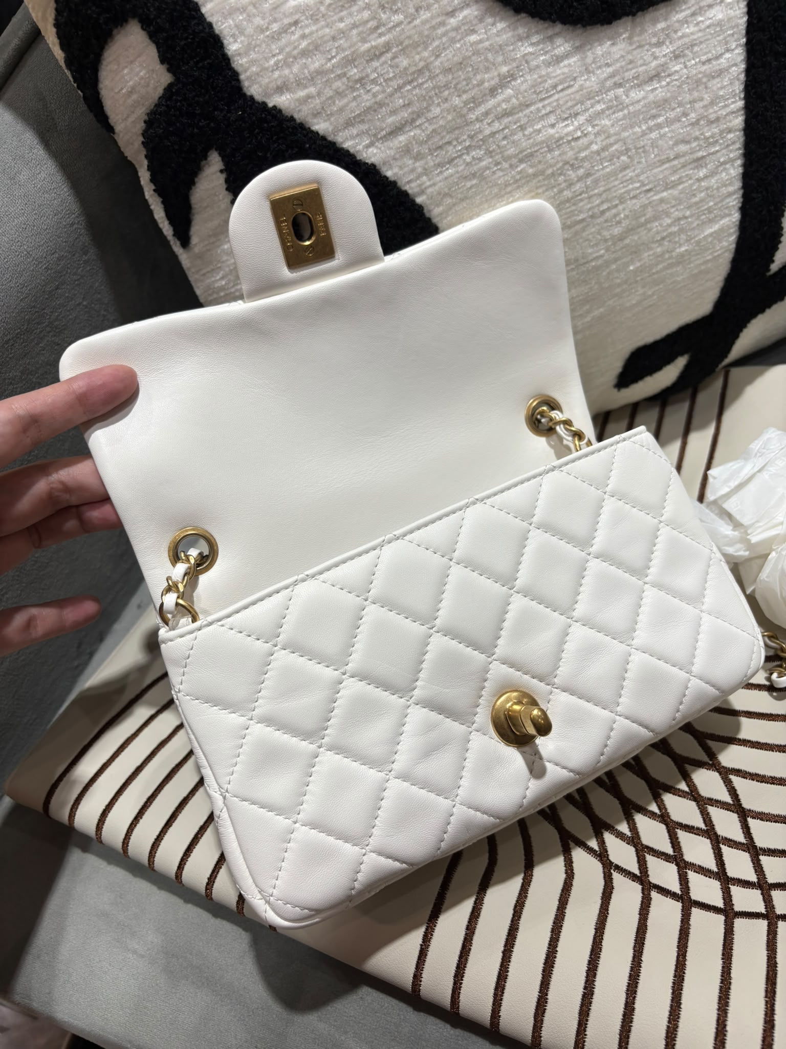 Chanel CF20 Mini Classic Flap Chain Shoulder Bag 調節金球 AS1787 100%Authentic, 98%New ✅晶片✅Dust bag✅Box