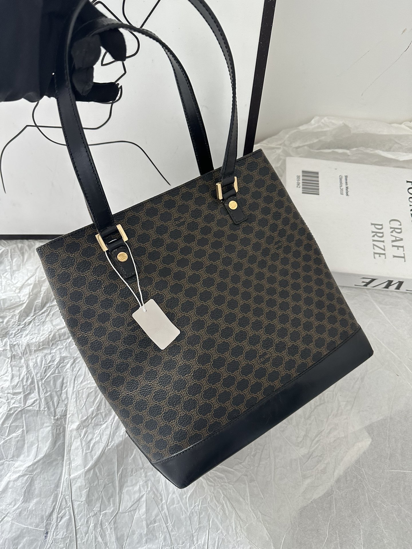 【預訂貨品】Celine黑花tote bag