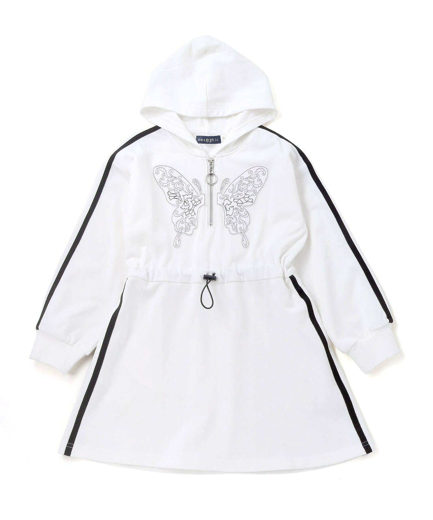 🆕【⭐訂購⭐】 🇯🇵日本直送 🌀蝴蝶貼片刺繡 連帽抓絨連身裙［2款選］🌀[ELBA-0193][260307]