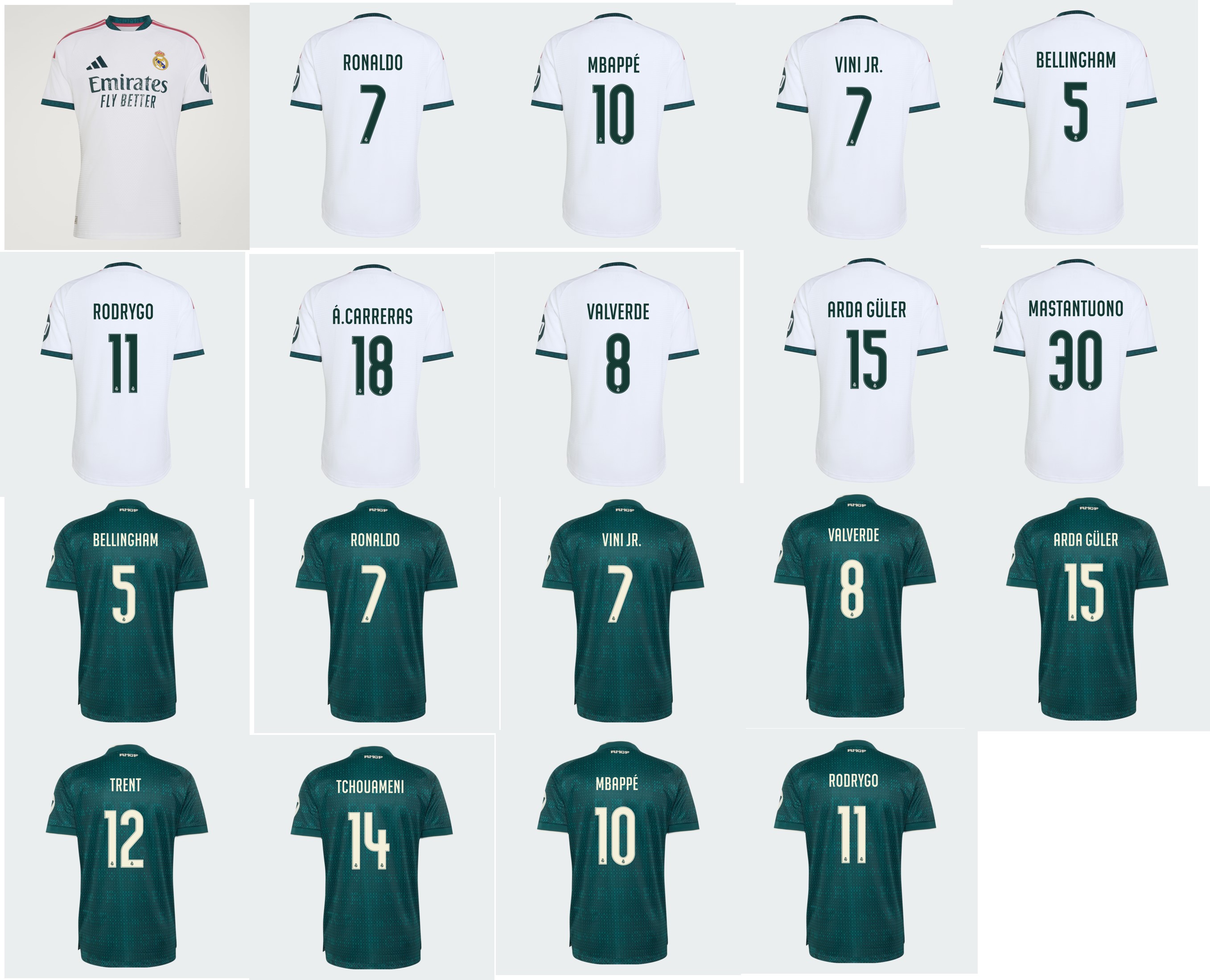 Real Madrid 皇家馬德里 2026-27 主場作客三客杯賽印字(內有多選，不是球衣)