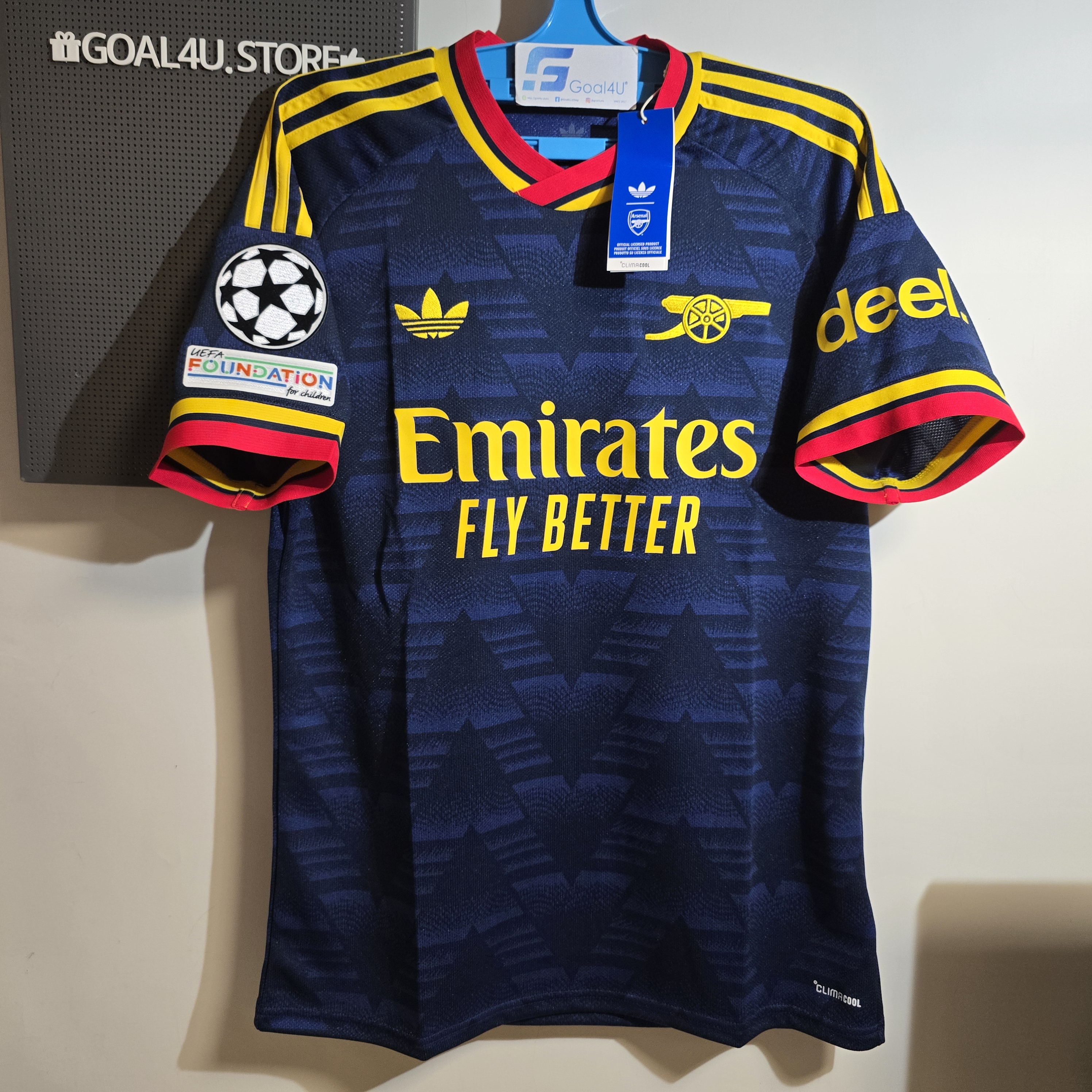 🍌重溫經典香蕉傳奇 Adidas Arsenal 阿仙奴 2026-27 作客球迷版球衣 (可加印字章) JZ3160