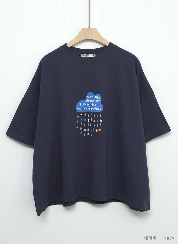 FA OX rainbow rain tee