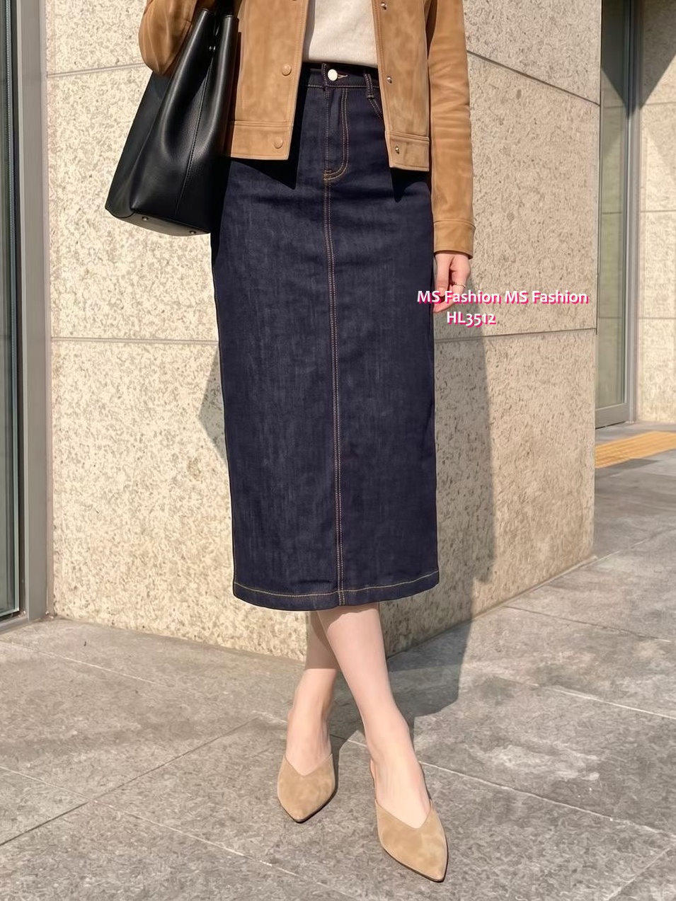 HL3512 韓國🍂Howluk秋版特色後袋中長裙