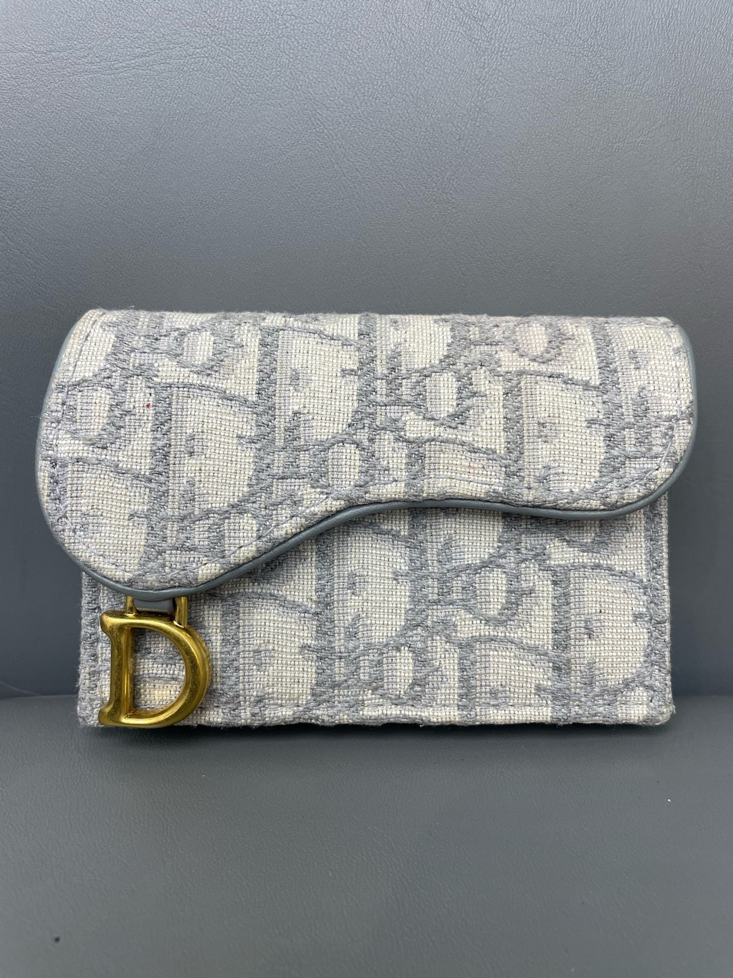 【預訂貨品】Dior經典灰色帆布卡包