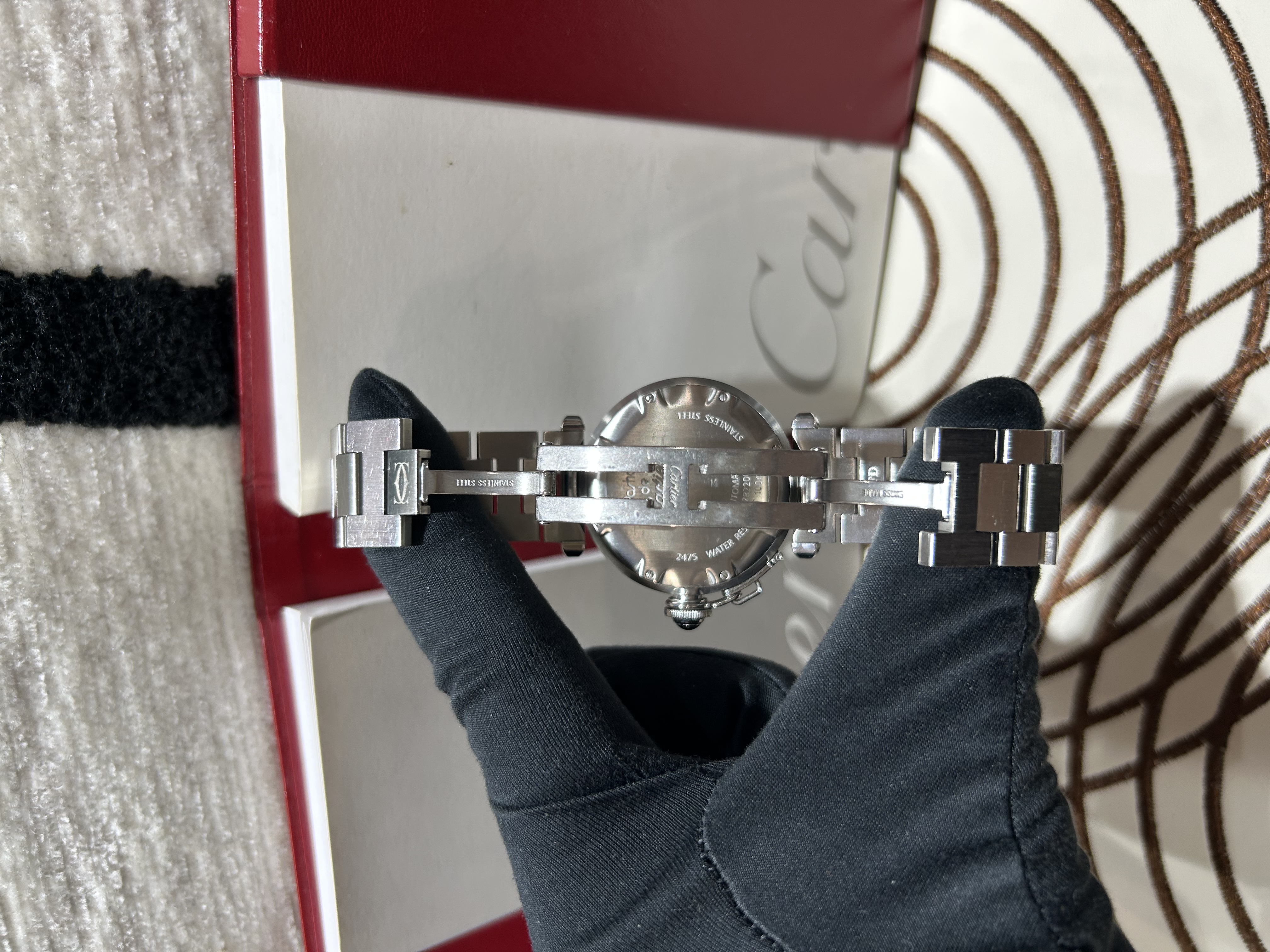 Cartier Pasha C 藍面Watch automatic 100%Authentic, 95%New✅01證書✅Booklet