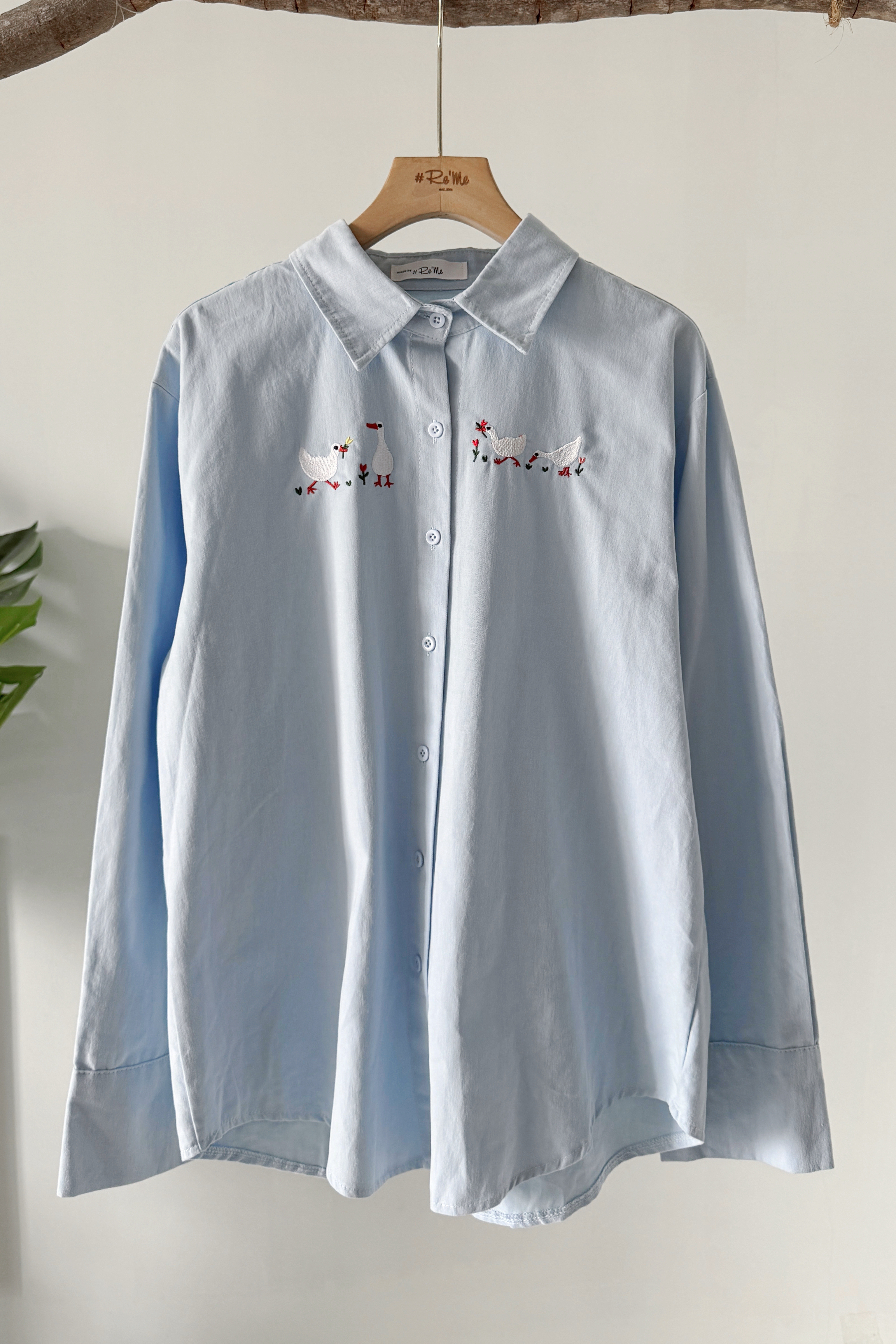 【春日来信 🌿✉️】设计款刺绣衬衫 -（ 下单后2-3制作日）