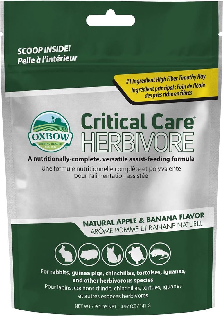 救救3小兔B行動 [美國直送] Oxbow Critical Care HERBIVORE 蘋果香蕉味 141g (到期日：2026年10月)