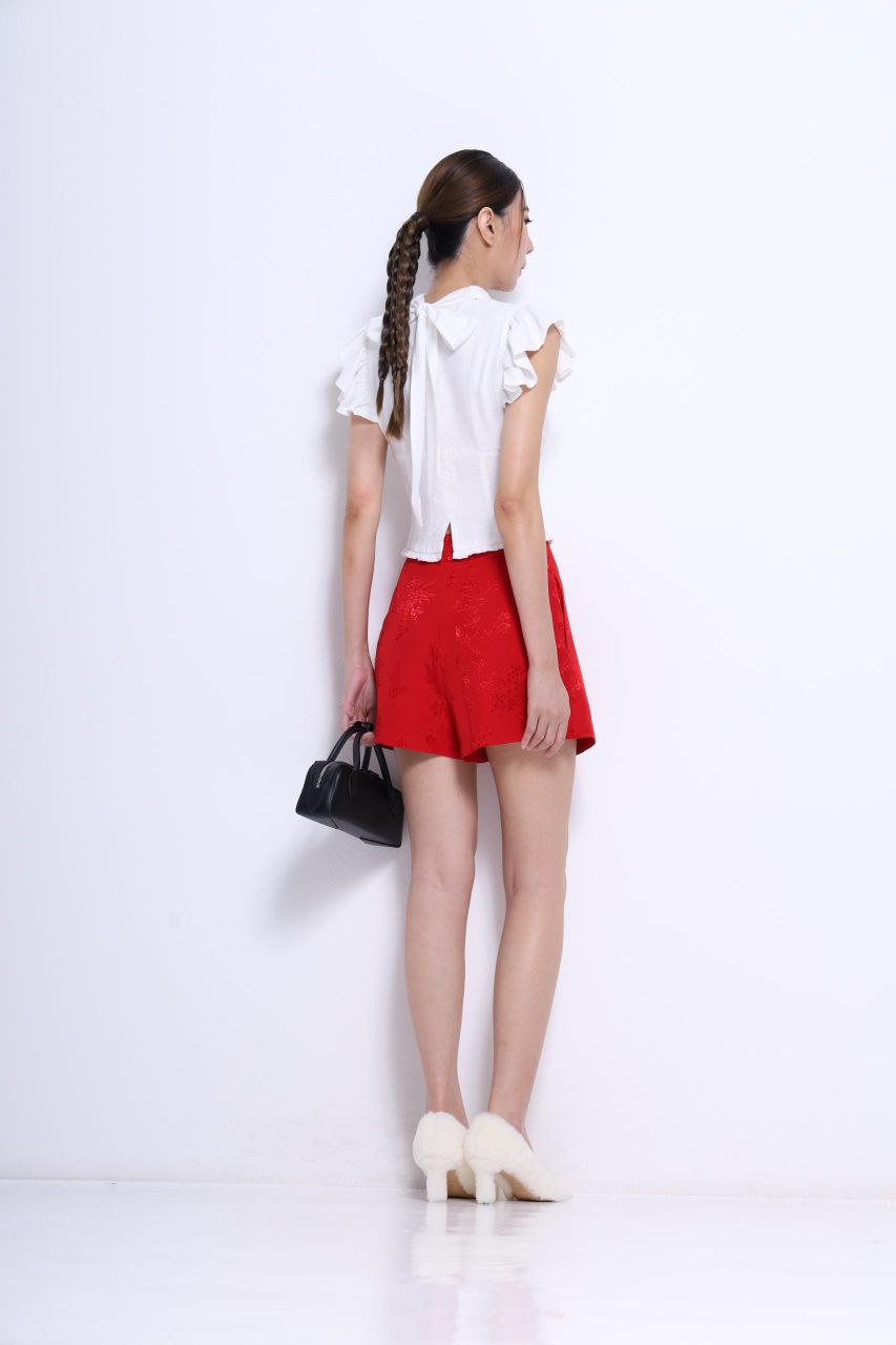 荷叶袖子上衣 2626