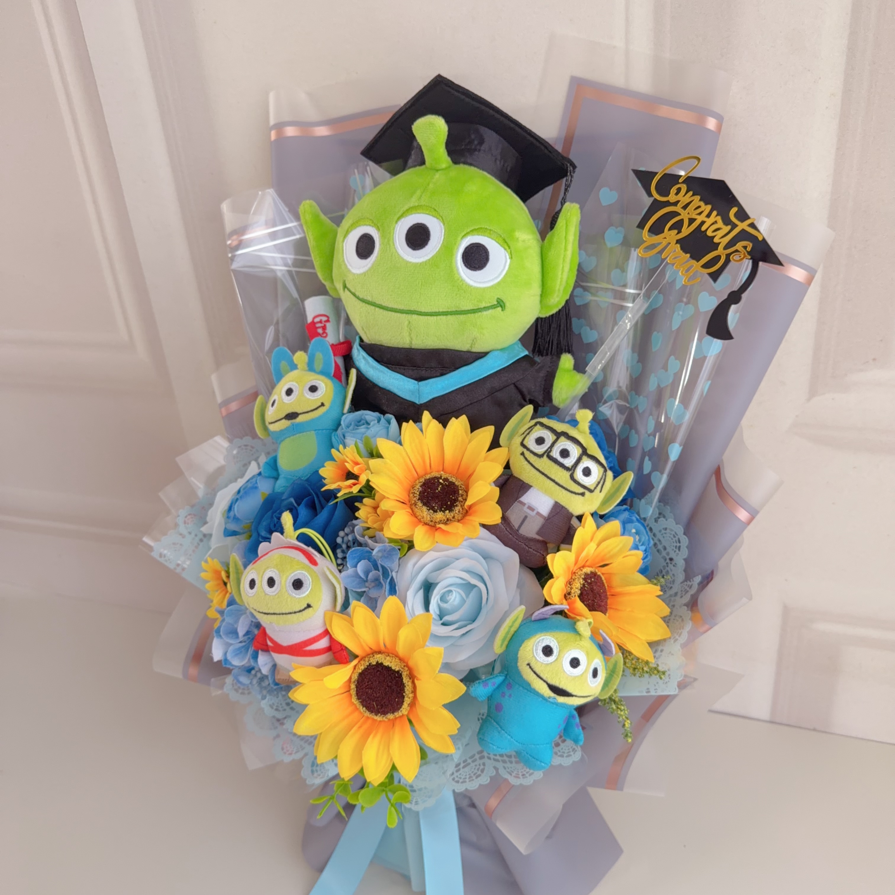 （現貨）三眼仔公仔花束
