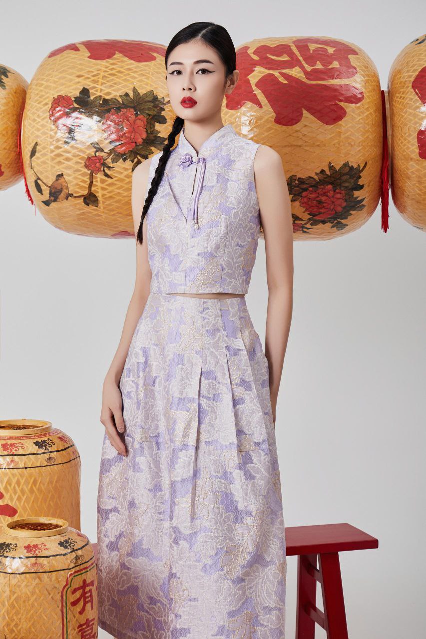 旗袍套装半裙 1393