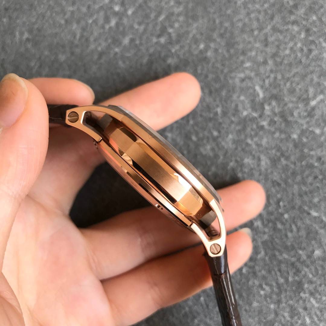 爱彼典藏系列男士腕表棕色皮带自动机械表