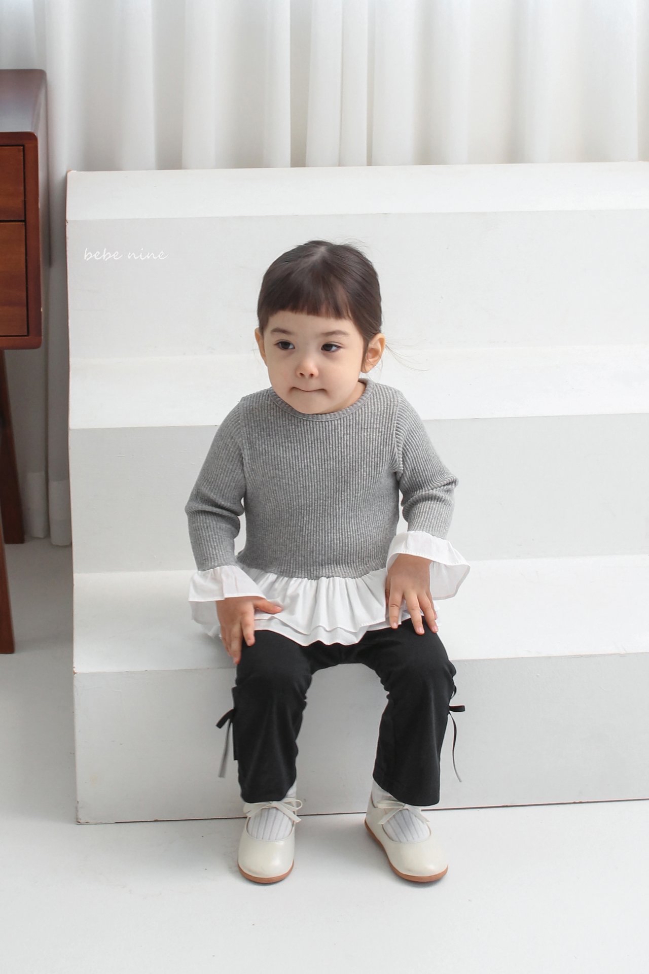 🌸預訂 韓國直送🌸🇰🇷Bebenine兩色絲帶喇叭褲