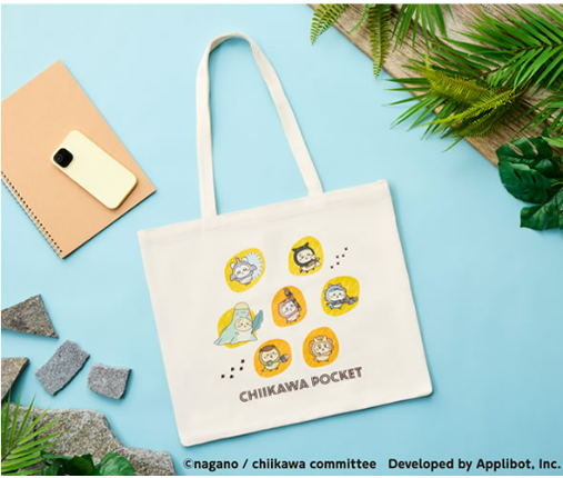 🌸 【預訂】Tote bagChiikawa 恐龍樂園 21/8新品